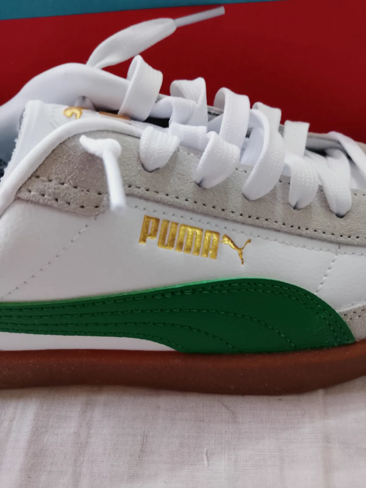 Baskets Puma blanches et vertes avec boîte – Puma – taille EU 40 3