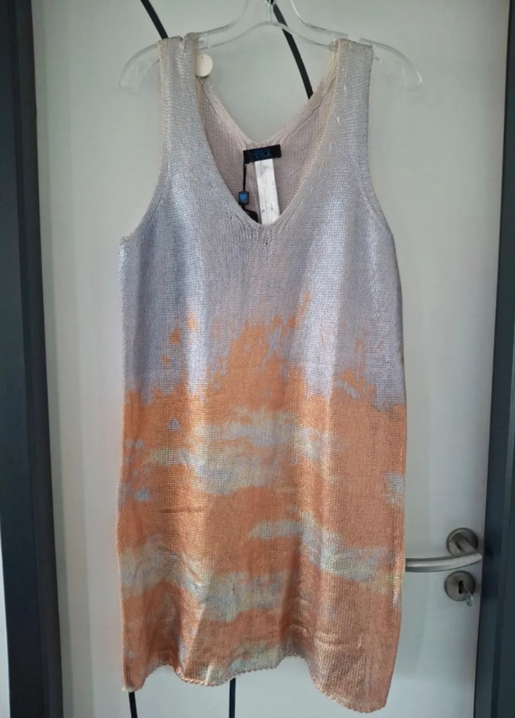 Robe courte en maille métallisée dégradée – T.S.J – taille M 2