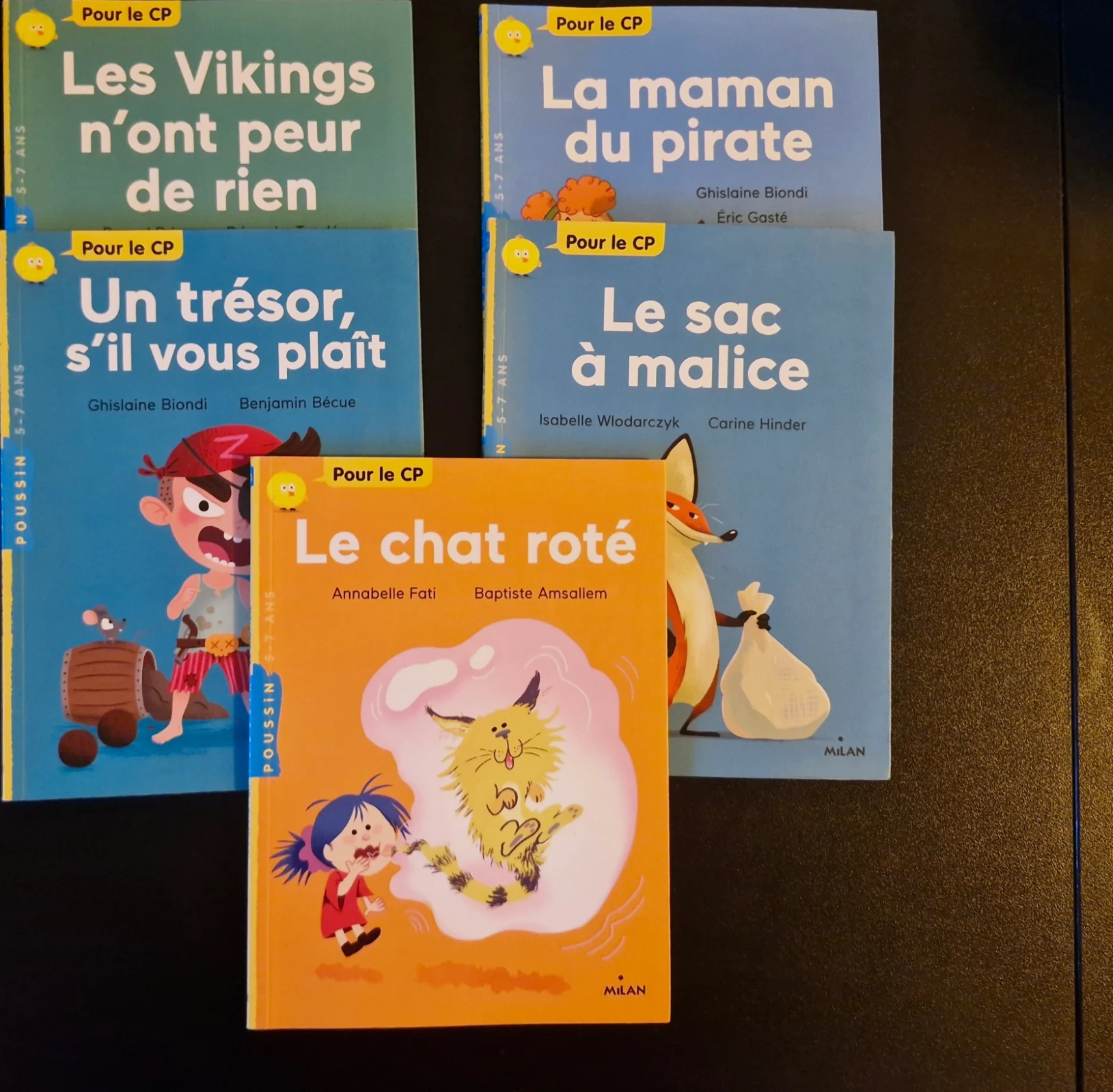 Lot 5 livres Milan Poussin "Pour le CP" - Premières lectures 5-7 ans