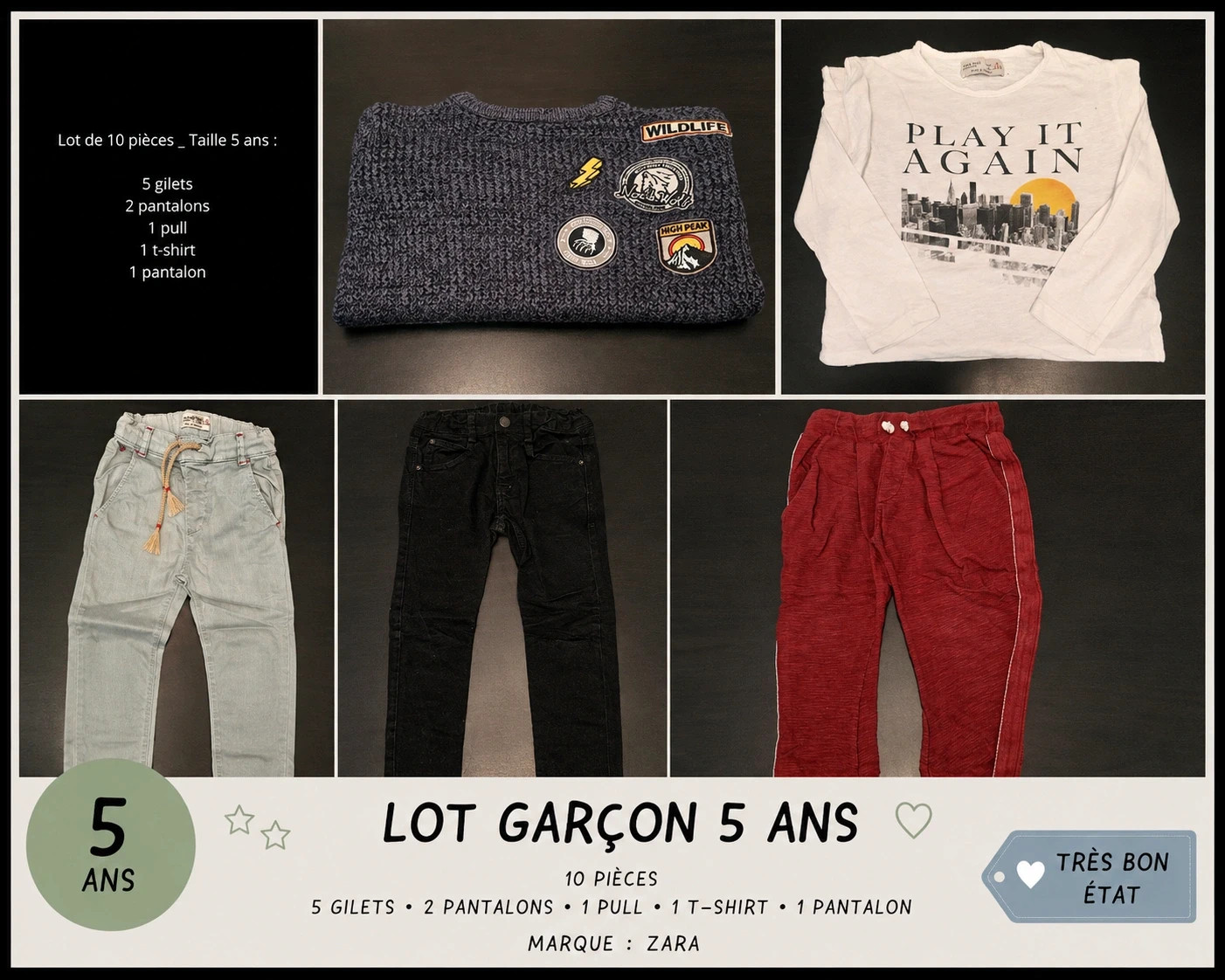 Lot de vêtements Zara - Taille 5 ans – Zara Kids – taille 5 ans / 110 cm 2