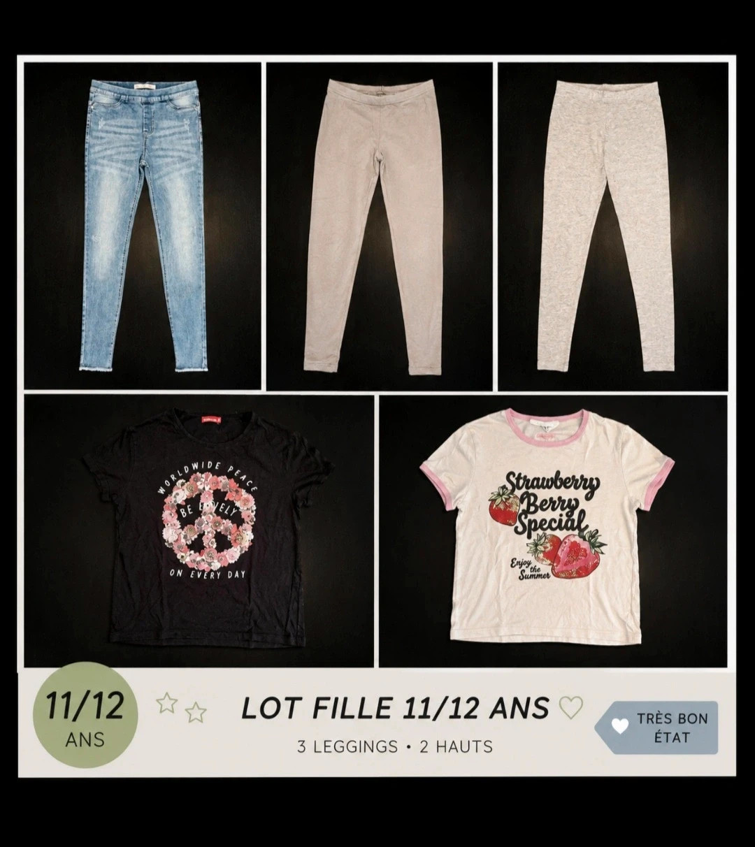Lot de 5 vêtements- Taille 11/12 ans – Diverse – taille 12 ans / 152 cm 2