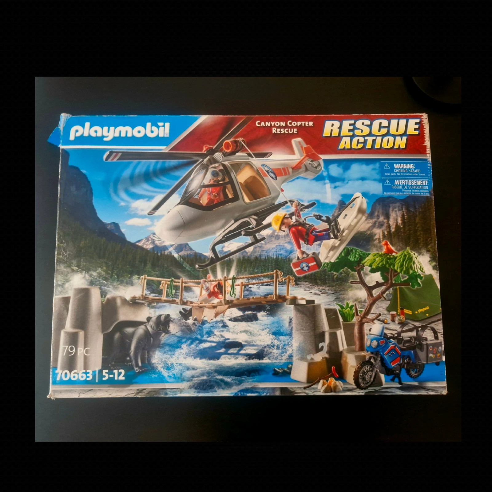 Playmobil rescue action 70663 unites de secouristes avec helicoptere
