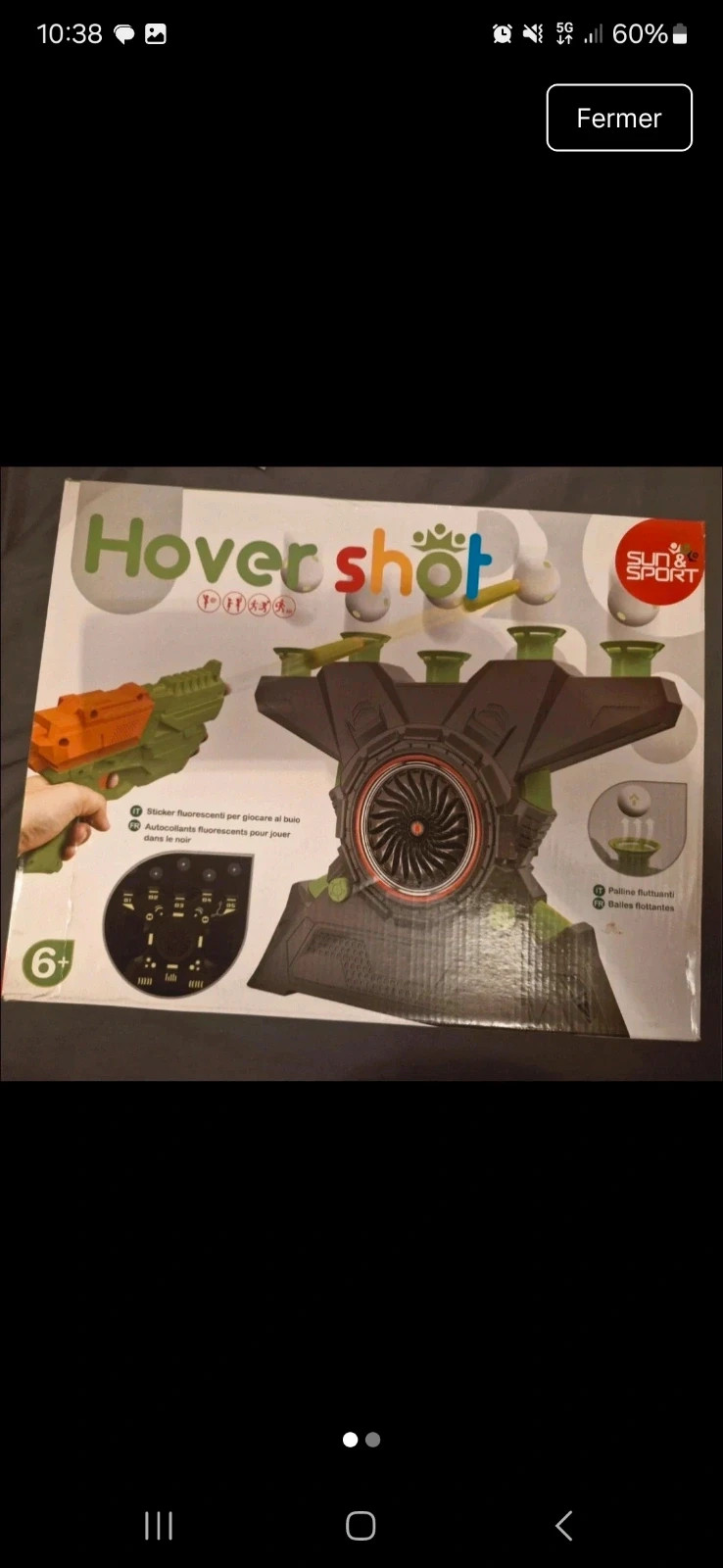 Pistolet à fléchette avec cible Hover Shot flottant – hover shot – taille Taille unique 2