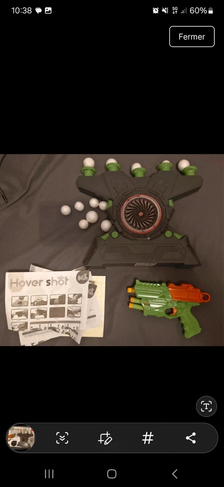 Pistolet à fléchette avec cible Hover Shot flottant – hover shot – taille Taille unique 3