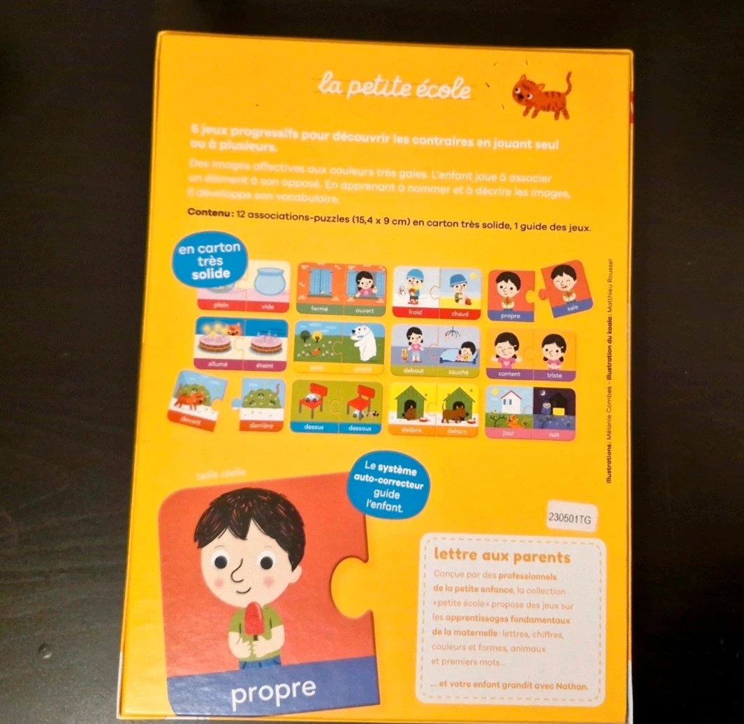 La petite école - Les contraires - Nathan – Nathan – taille Taille unique 2