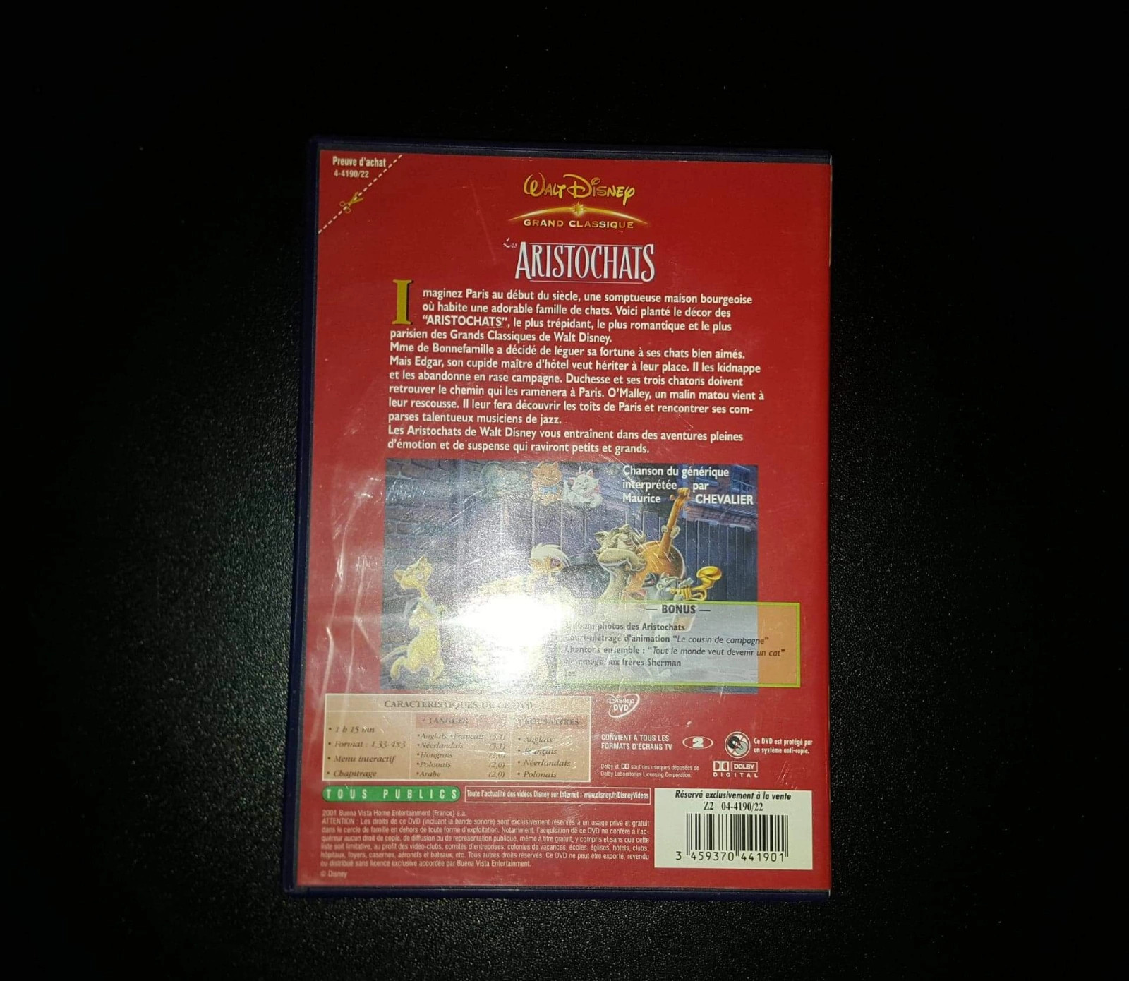 DVD - Les aristochats - Disney – Disney – taille Taille unique 2
