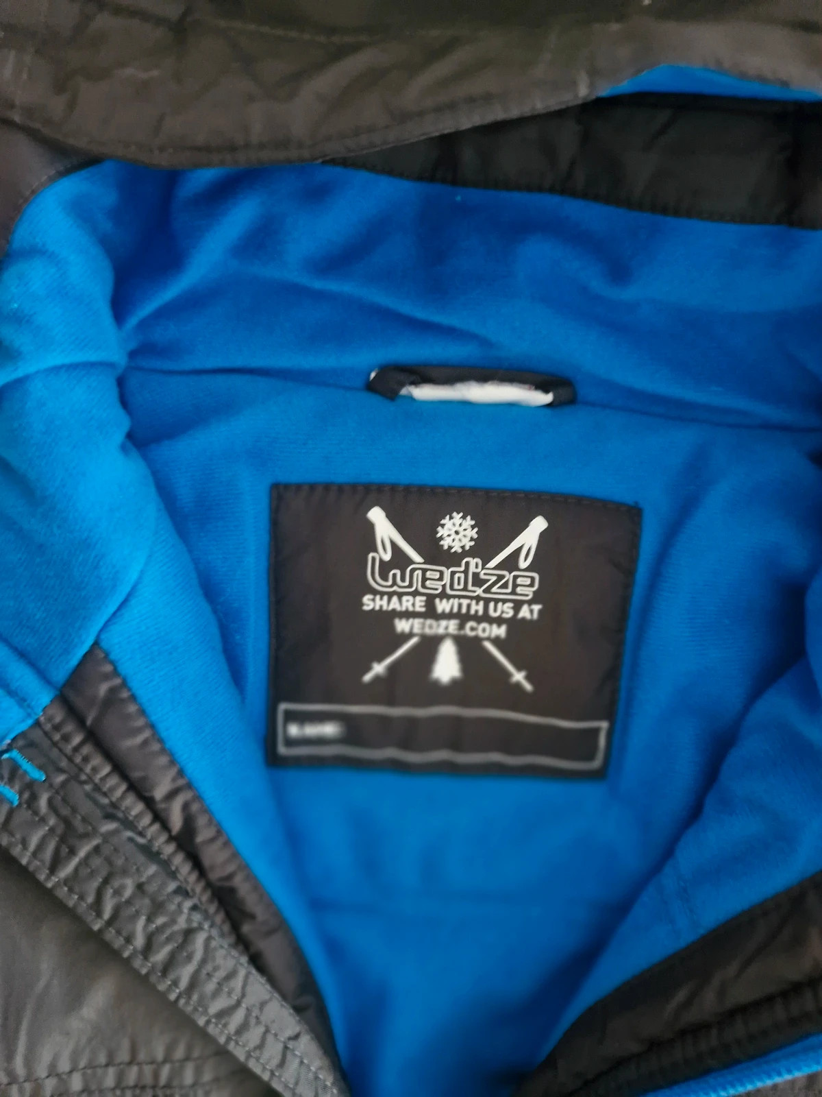 Veste de ski WEDZE enfant 12 ans – noire et bleue à capuche – Wed'ze – taille 12 ans / 152 cm 2