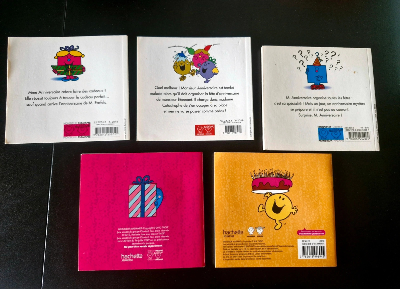 Lot de 5 Monsieur Madame / Spécial Anniversaire 2
