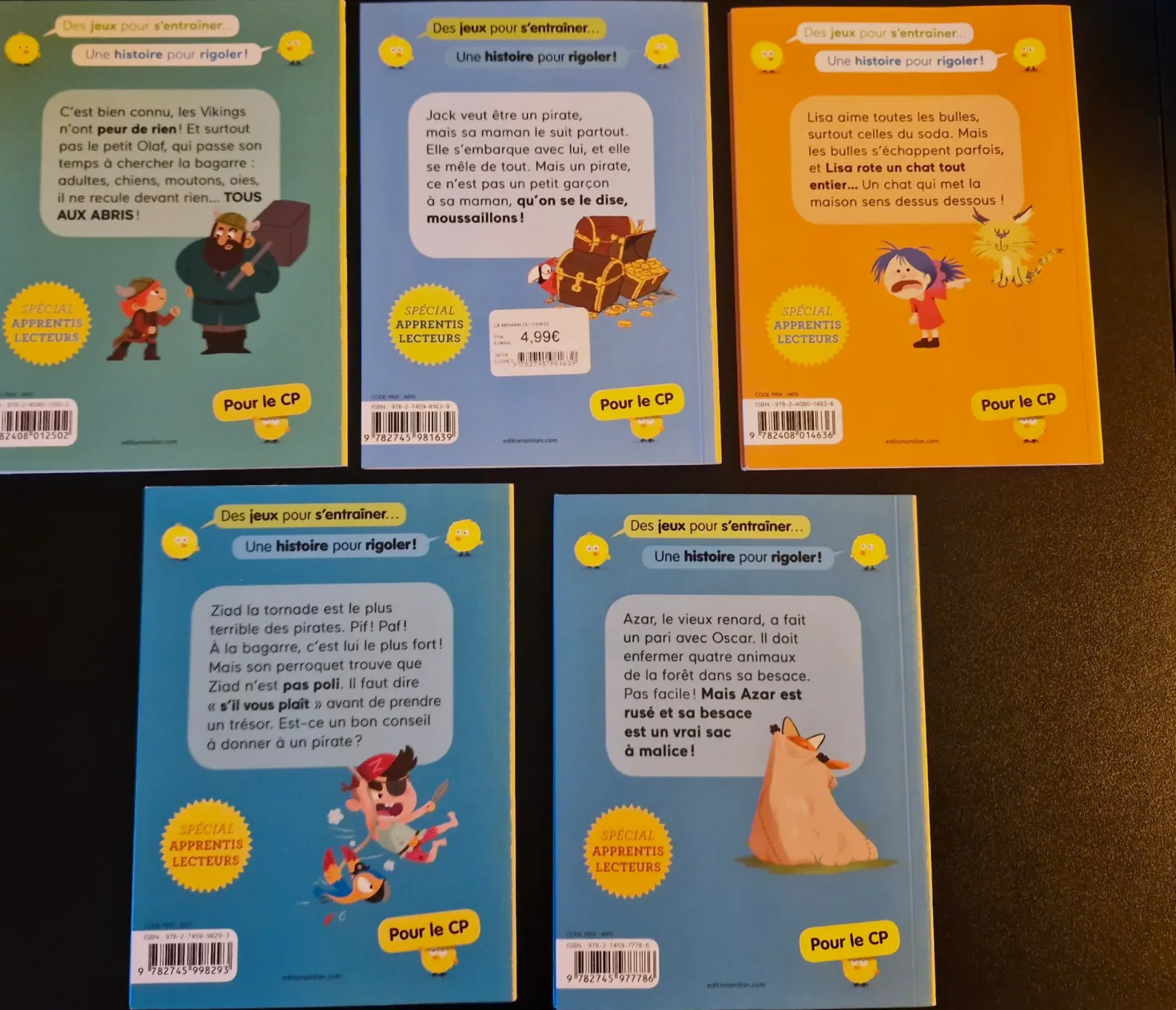 Lot 5 livres Milan Poussin "Pour le CP" - Premières lectures 5-7 ans – Milan Poussin 3