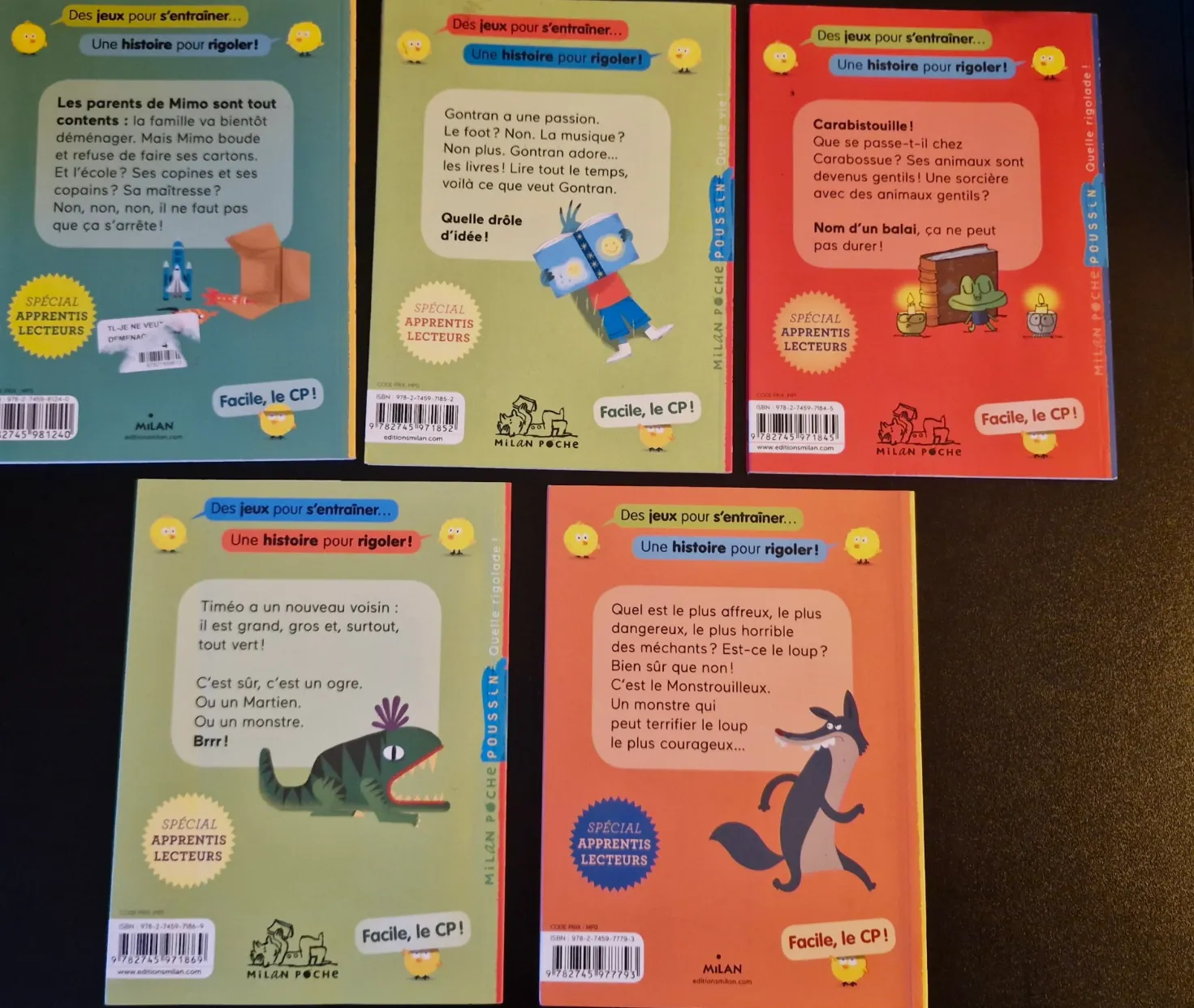Lot 5 livres Milan Poussin "Pour le CP" - Premières lectures 5-7 ans – Milan Poussin 3