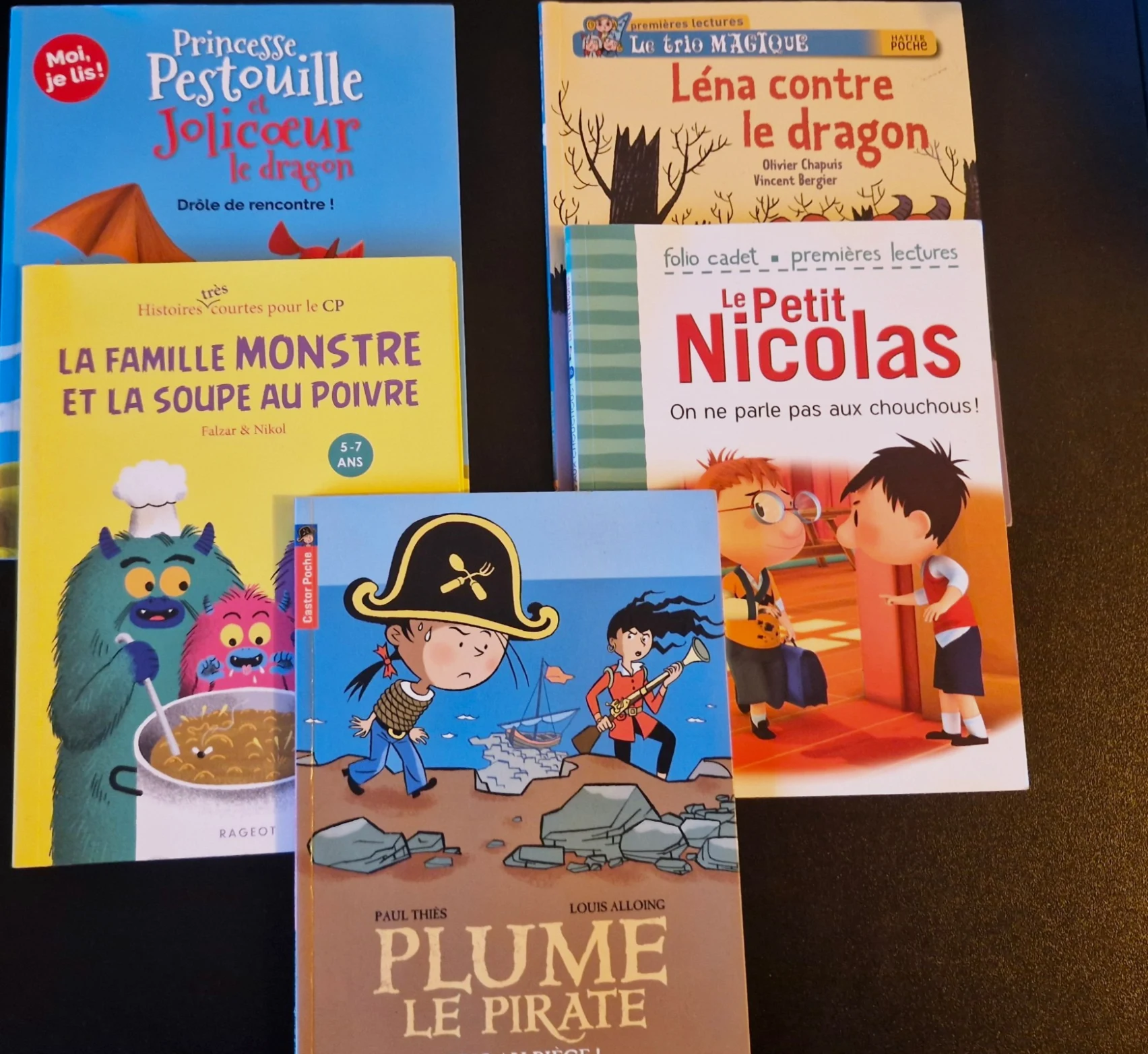 Lot 5 livres Premières lectures - Le Petit Nicolas, Plume le Pirate, Milan
