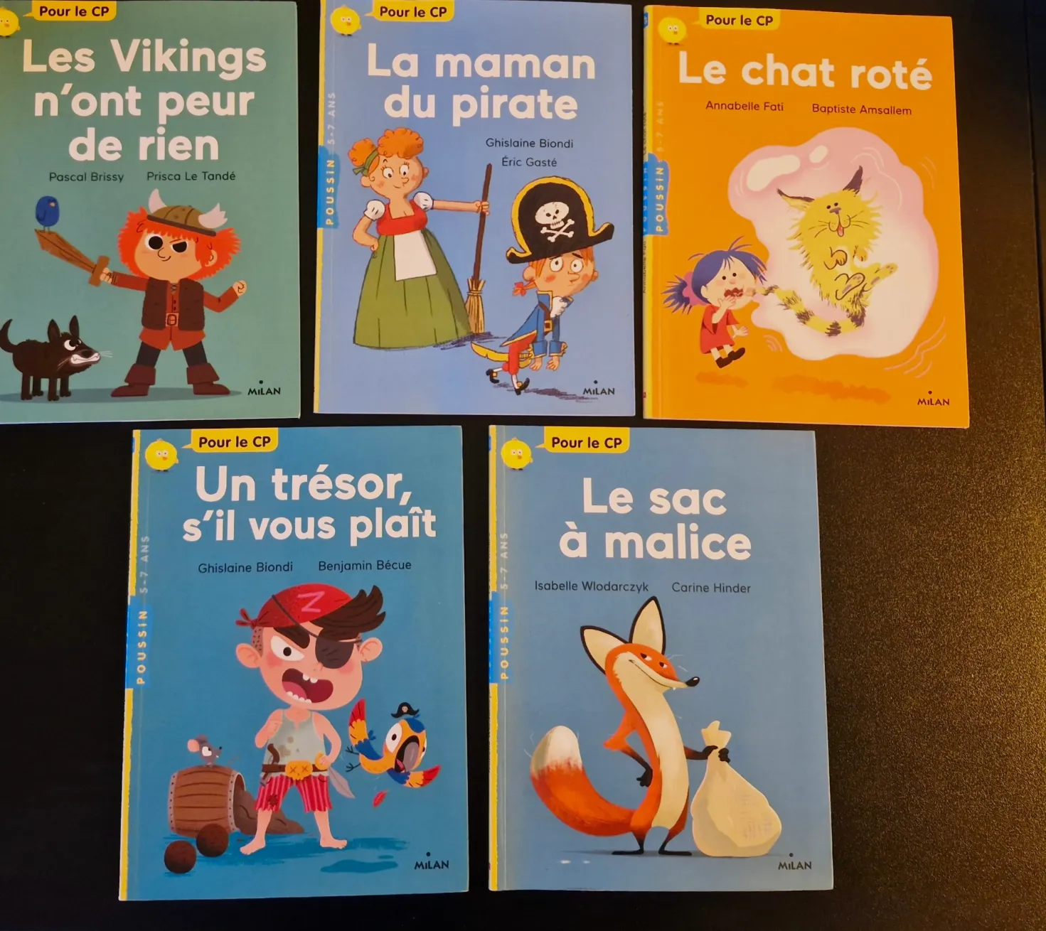 Lot 5 livres Milan Poussin "Pour le CP" - Premières lectures 5-7 ans – Milan Poussin 2