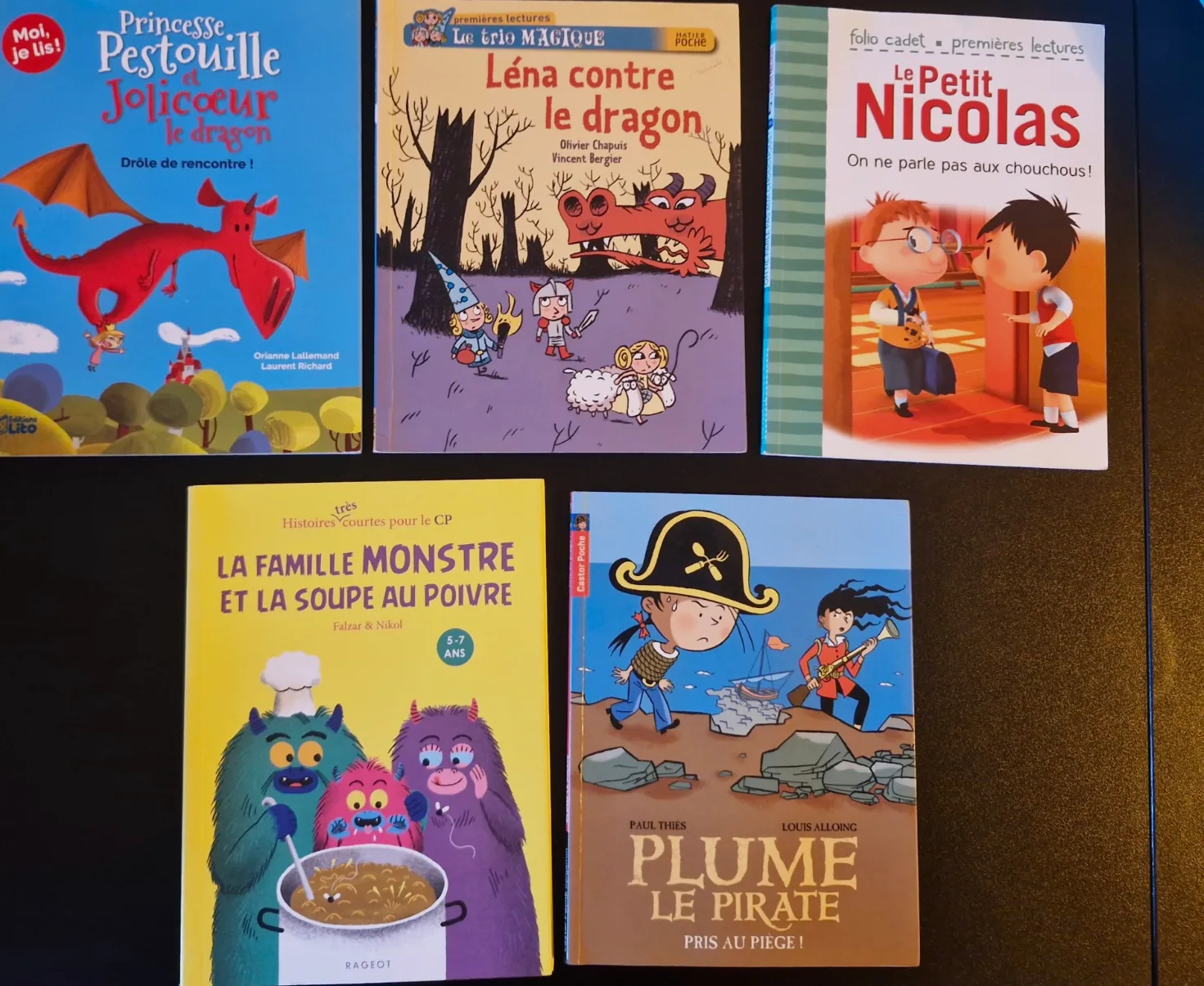 Lot 5 livres Premières lectures - Le Petit Nicolas, Plume le Pirate, Milan – Diverse 2
