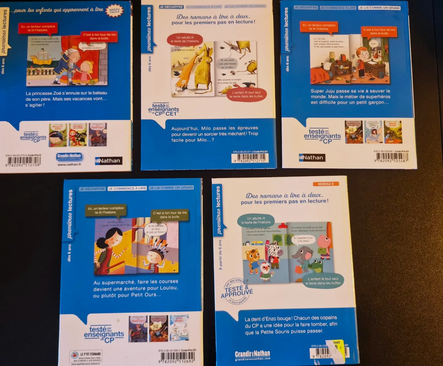 Lot 5 livres Nathan Premières lectures - Les copains du CP – Nathan 3
