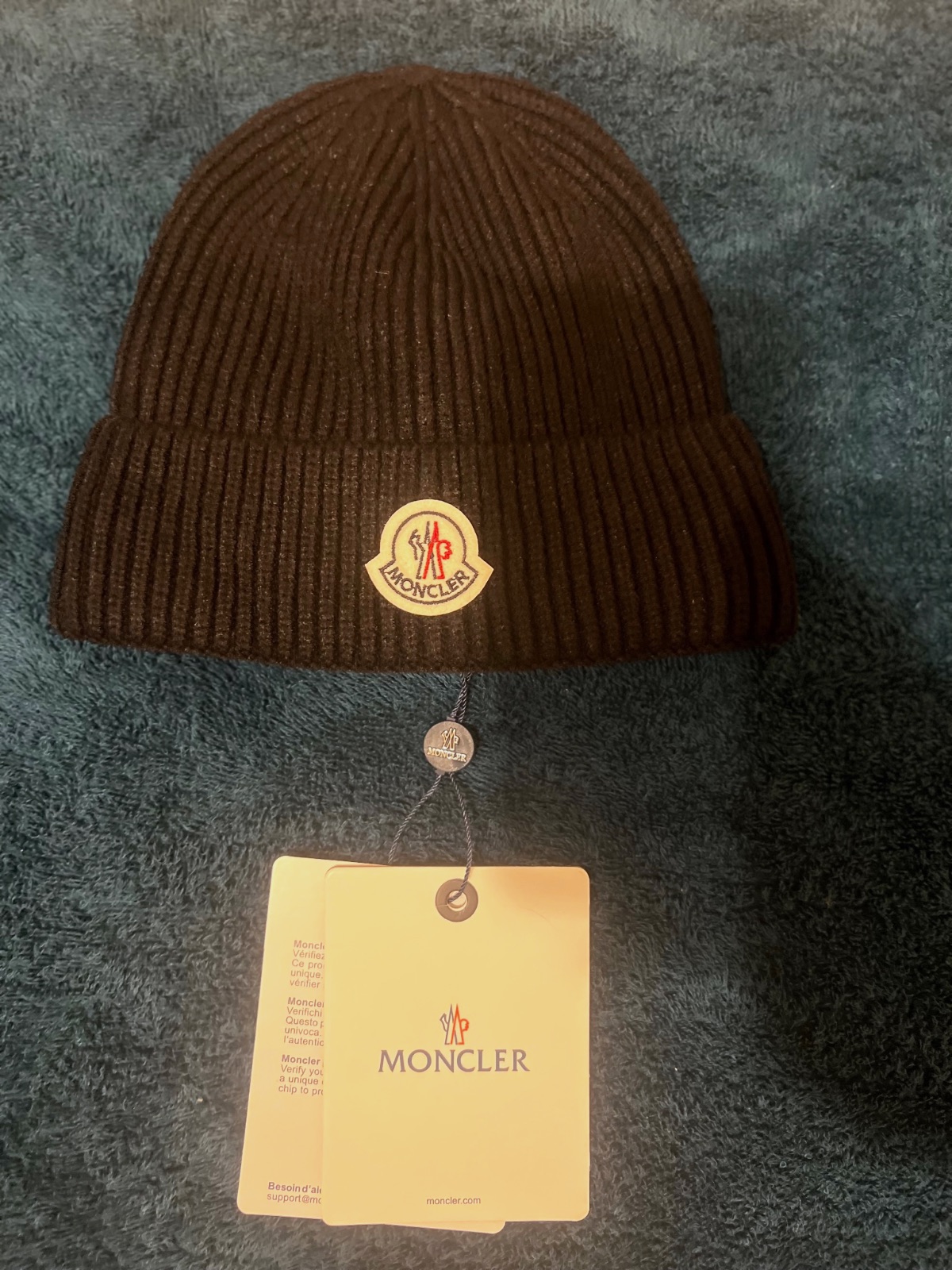 Bonnet en laine noir  – Moncler – taille Taille unique 2
