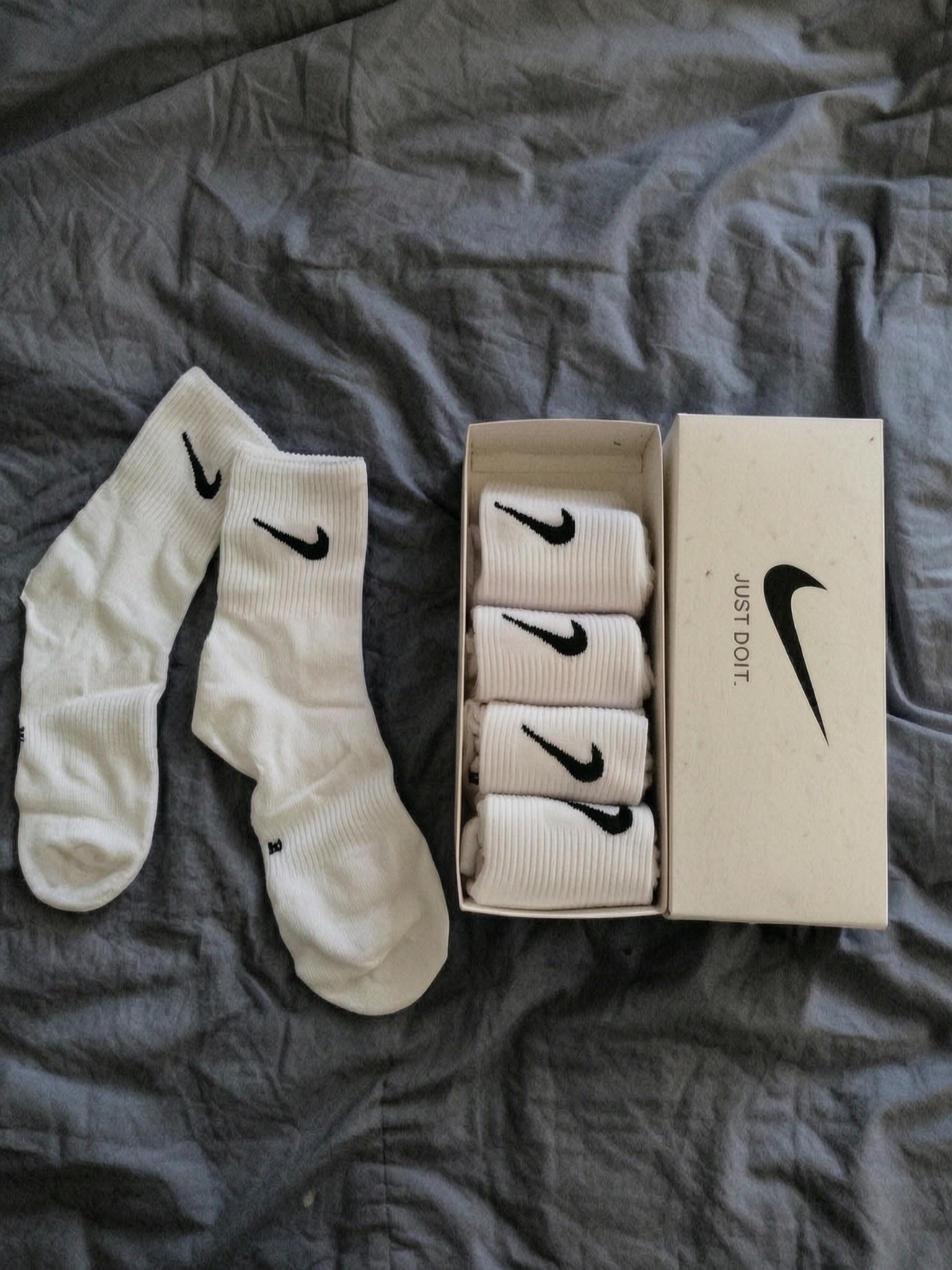 Chaussettes Nike blanches lot