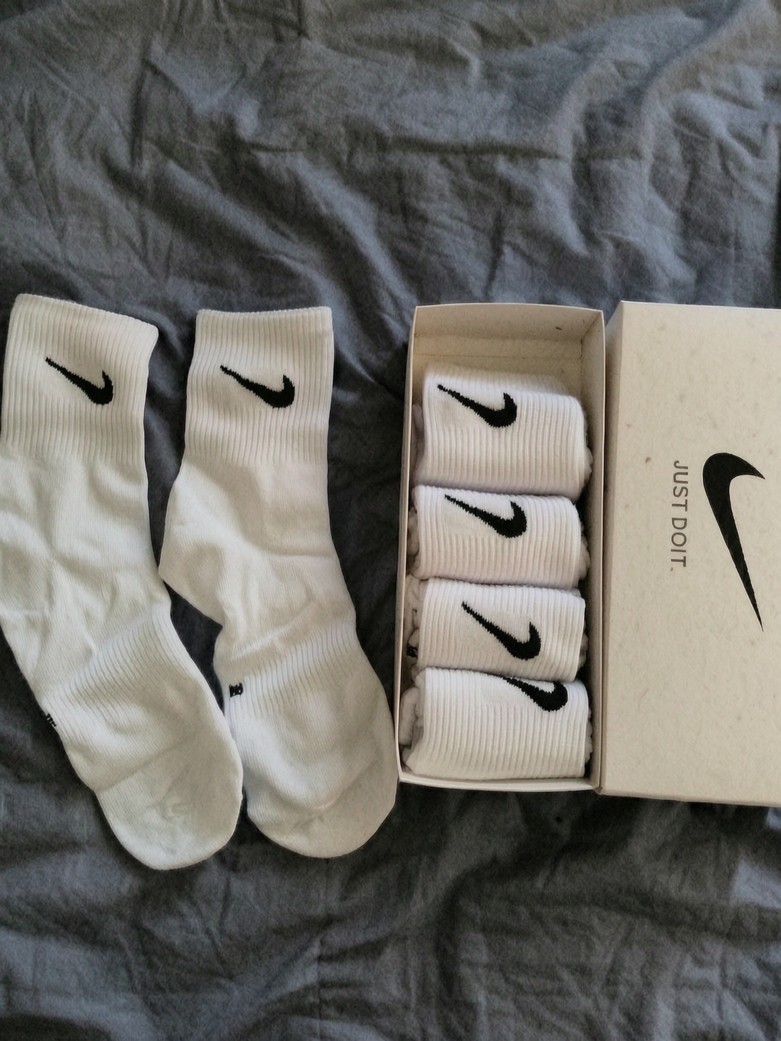Chaussettes Nike blanches lot 2