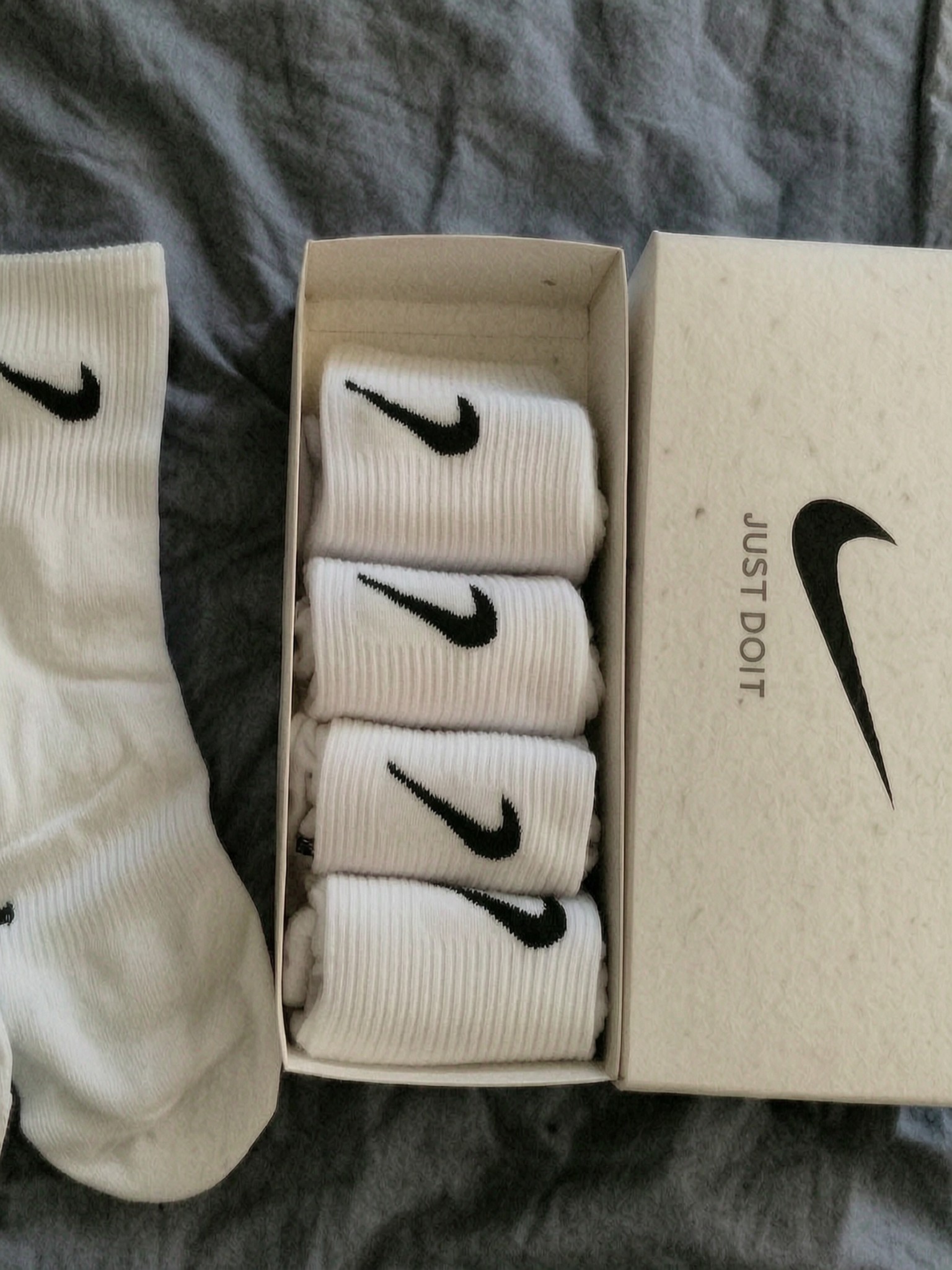 Chaussettes Nike blanches lot 3