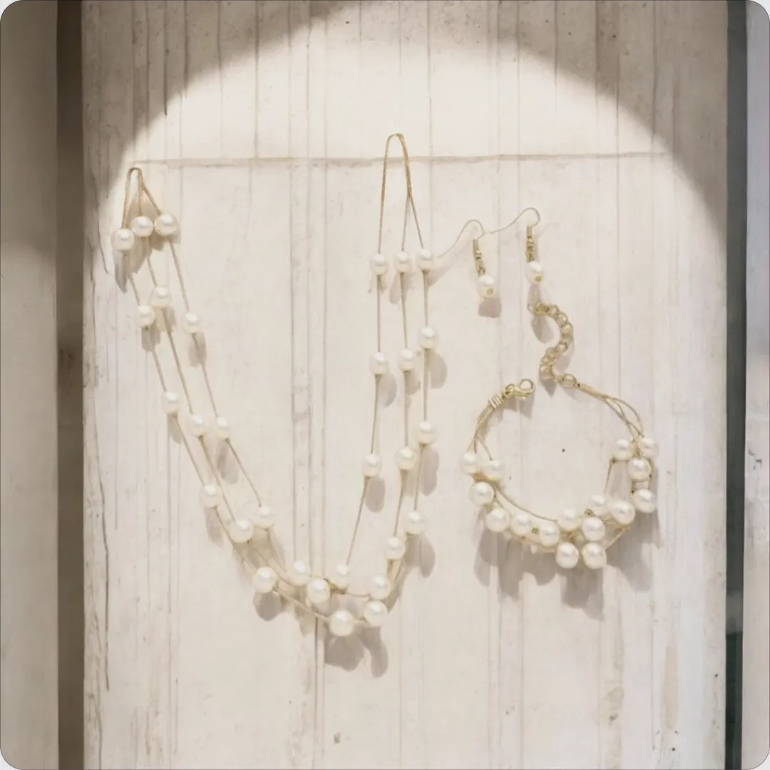 Parure de bijoux perles nacrées blanches – & Other Stories – taille Taille unique 3