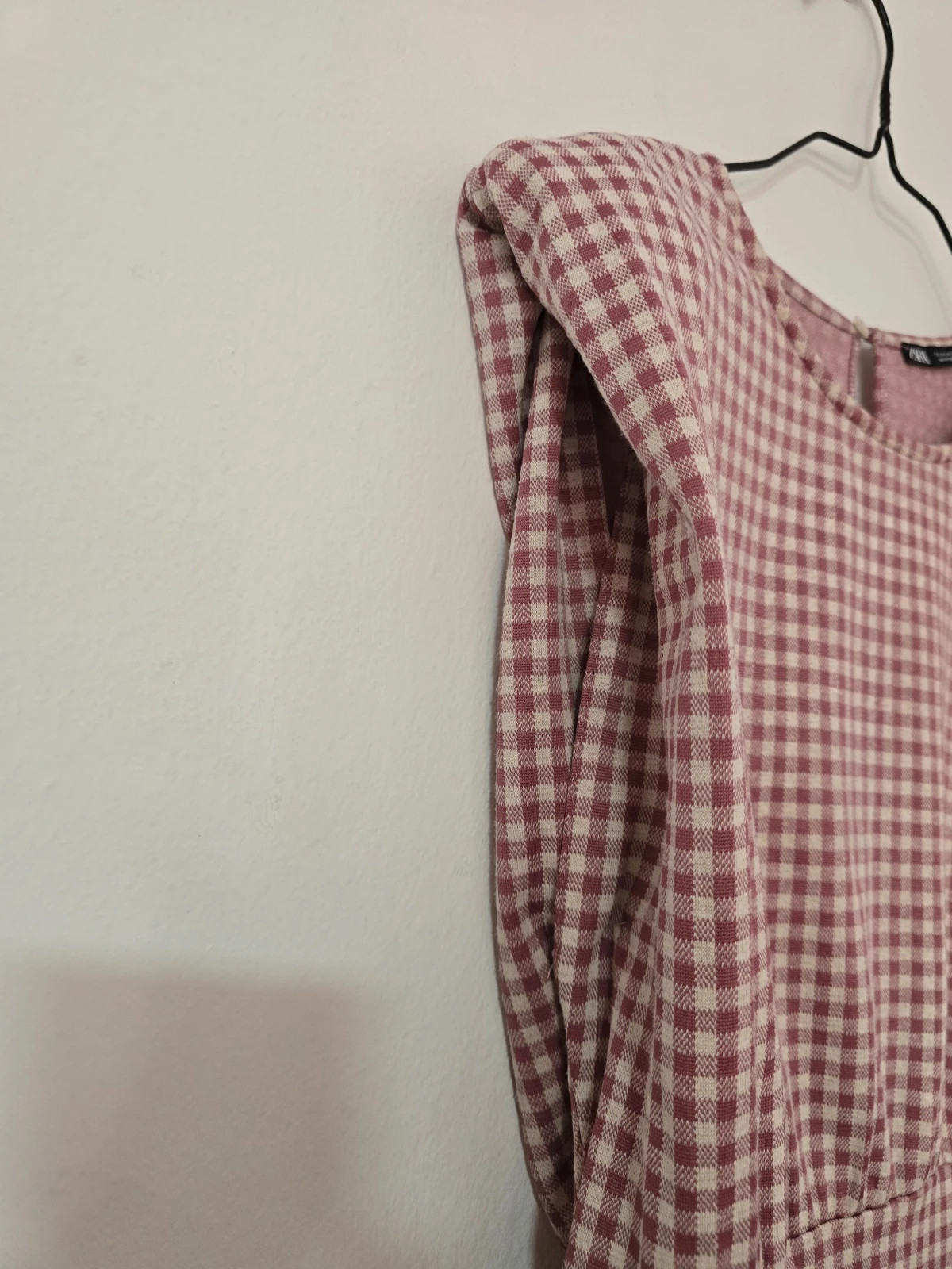 Robe vichy à épaulettes t. L – Zara – taille L 4