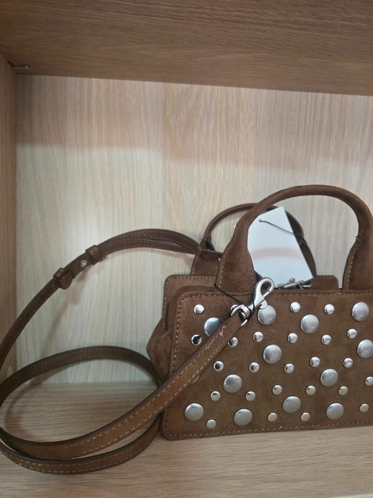 Sac Zara effet daim avec clous – Zara – taille Taille unique 5