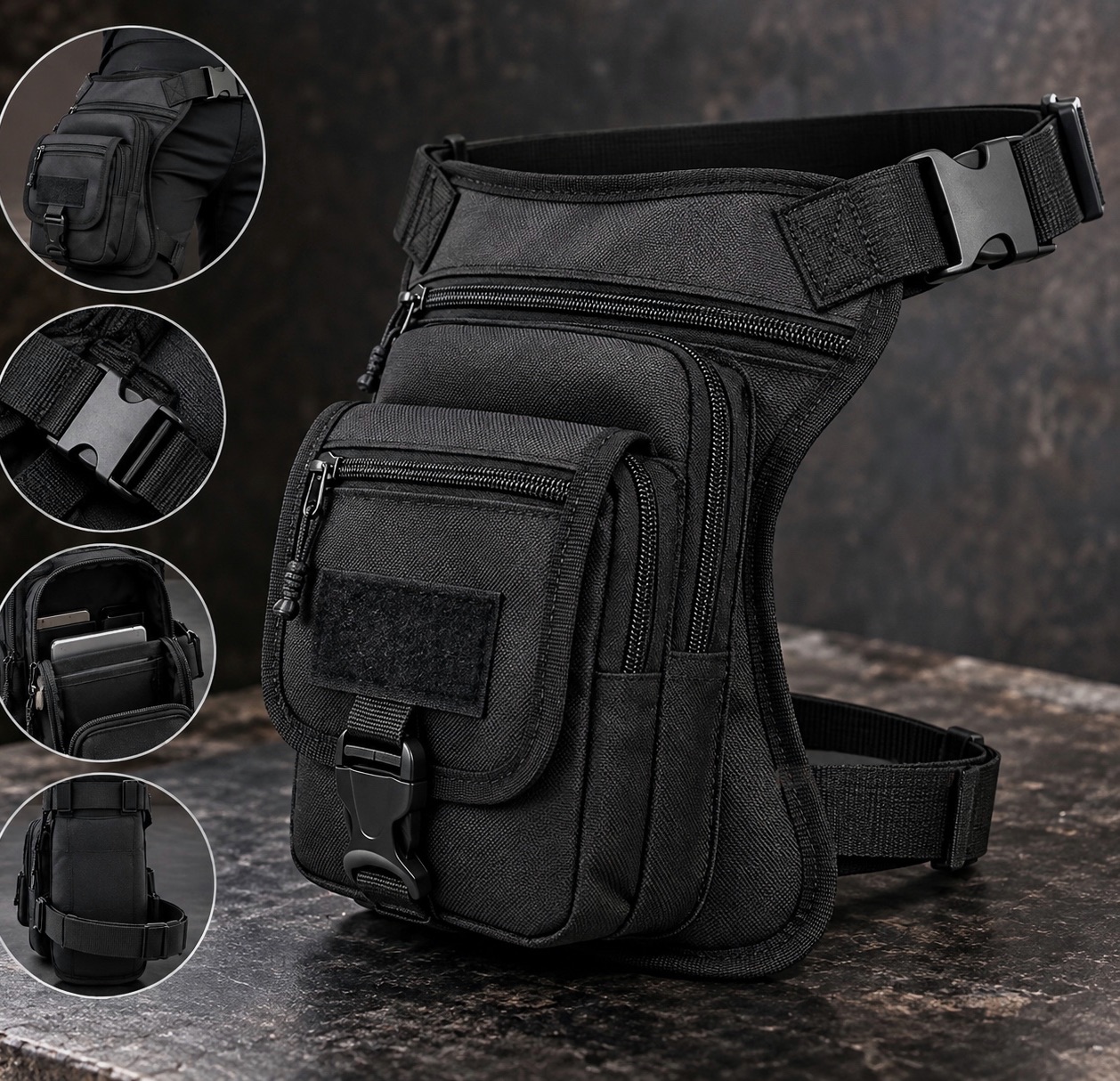 sac de cuisse tactique – sans – taille Taille unique 2
