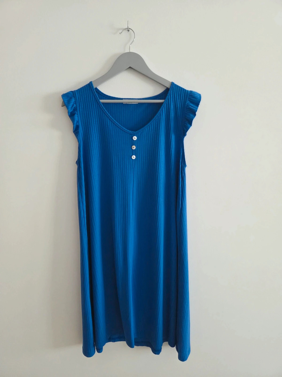 Precioso vestido azulón viscosa T-42💙 – Local – taille XL / 42 / 14 2