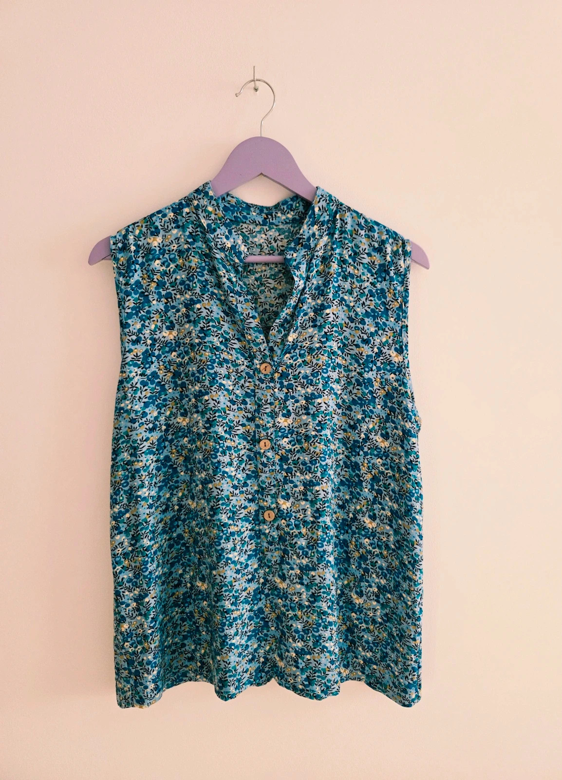 Juvenil blusa Viscosa Azul flores 💙🌸T-42 – Local – taille XL / 42 / 14 2