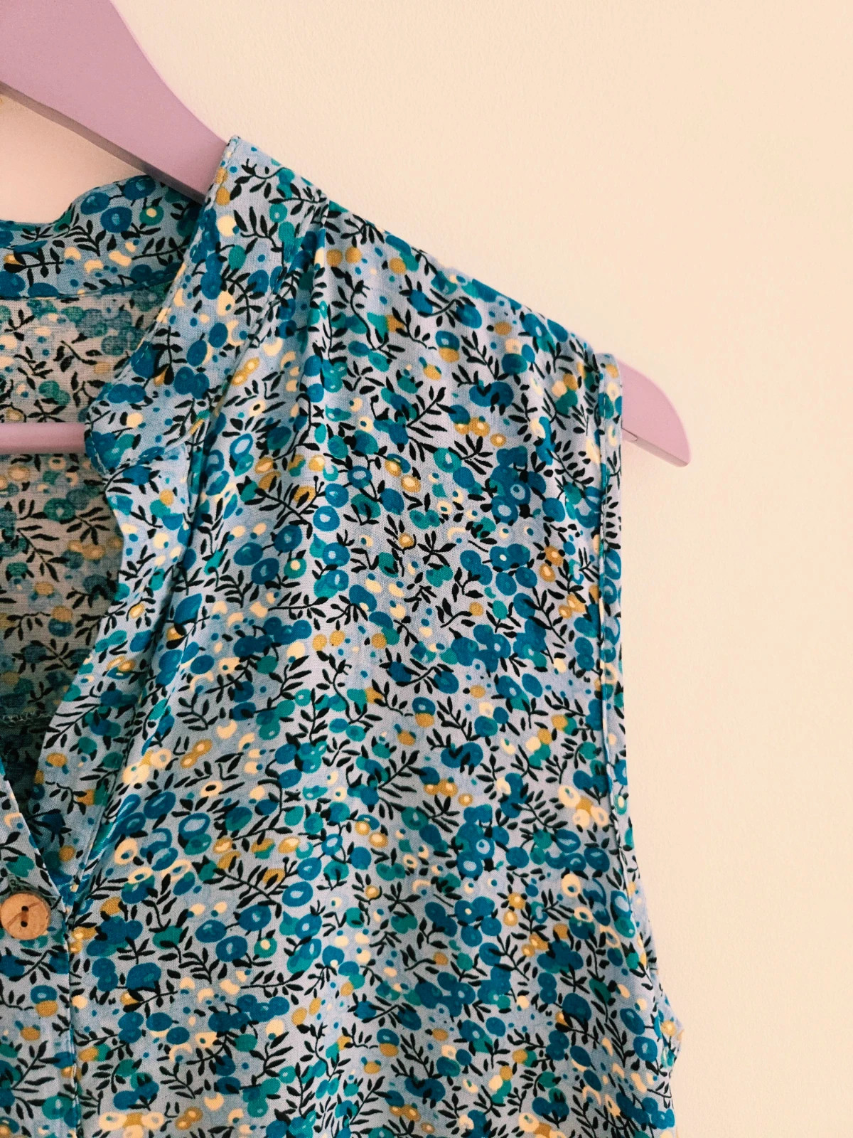 Juvenil blusa Viscosa Azul flores 💙🌸T-42 – Local – taille XL / 42 / 14 4