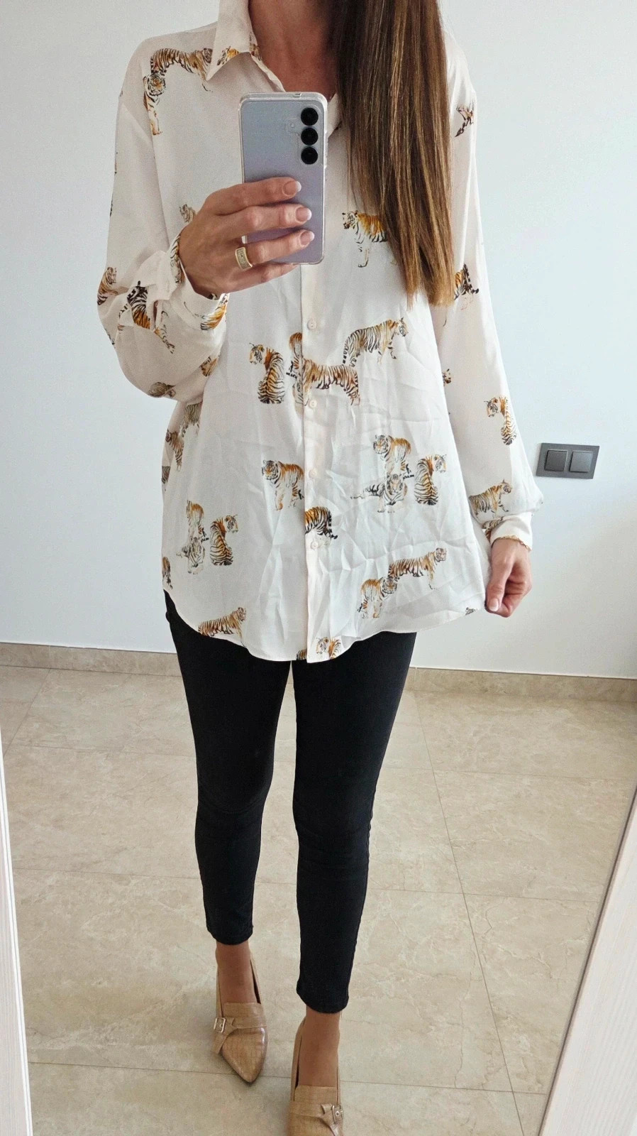 Preciosa camisa crema Safari Zara T-M/L – Zara – taille M / 38 / 10 2