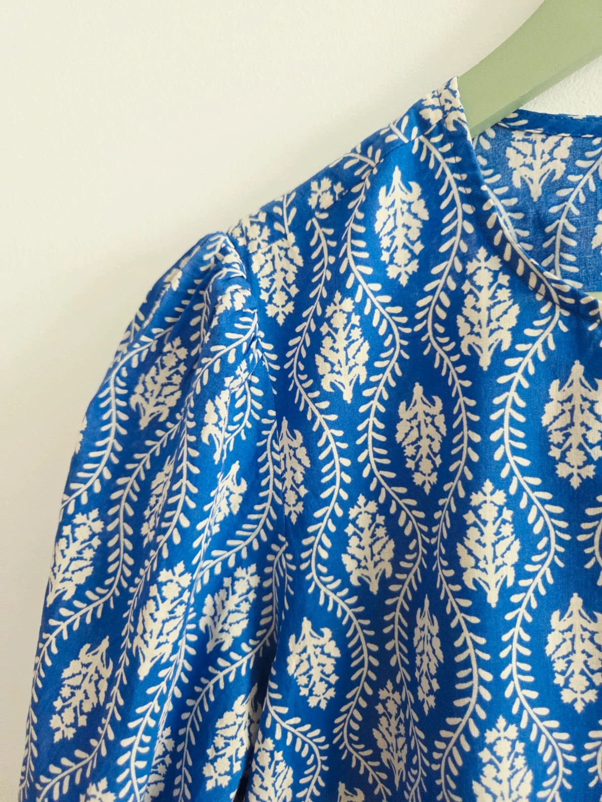Preciosa blusa azul flores Cotton Zara 💙 T-S/M – Zara – taille S / 36 / 8 3