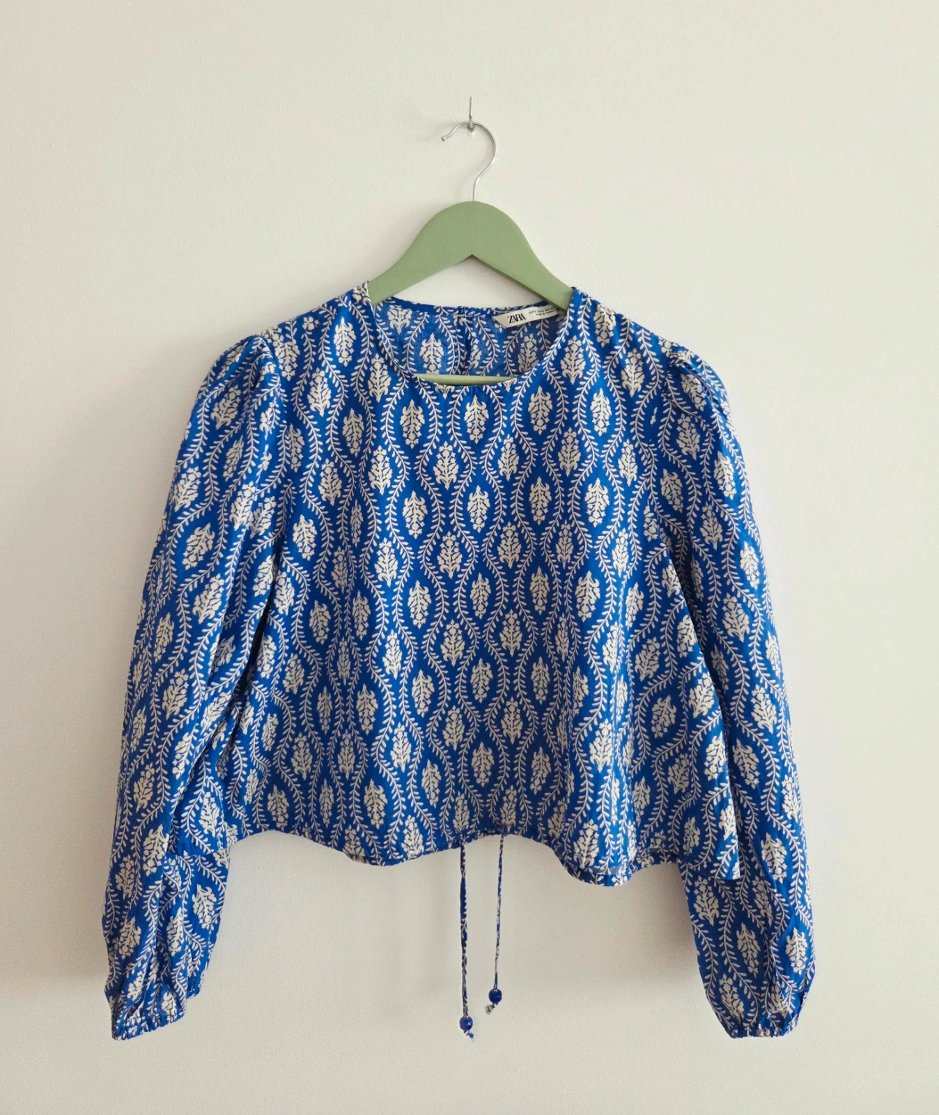 Preciosa blusa azul flores Cotton Zara 💙 T-S/M – Zara – taille S / 36 / 8 2