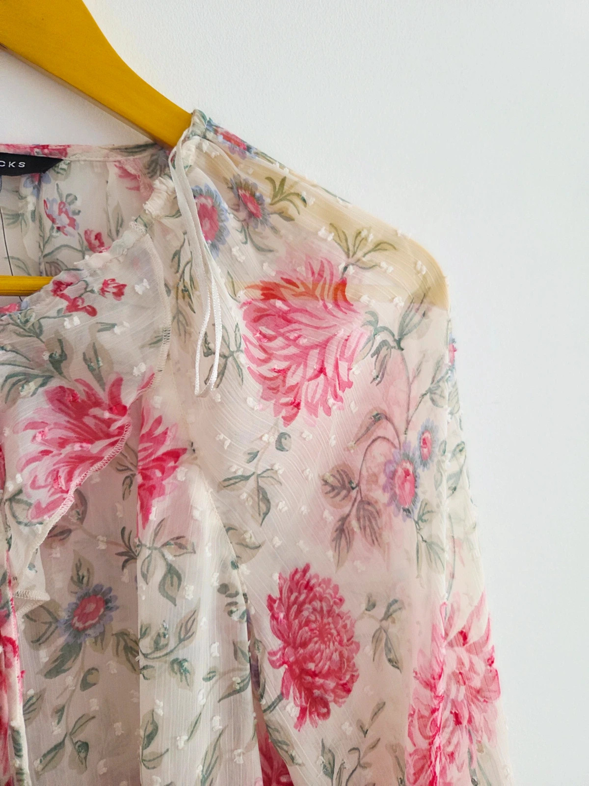 Romantica blusa crema flores 🌸 T-L – Peacocks – taille L / 40 / 12 5