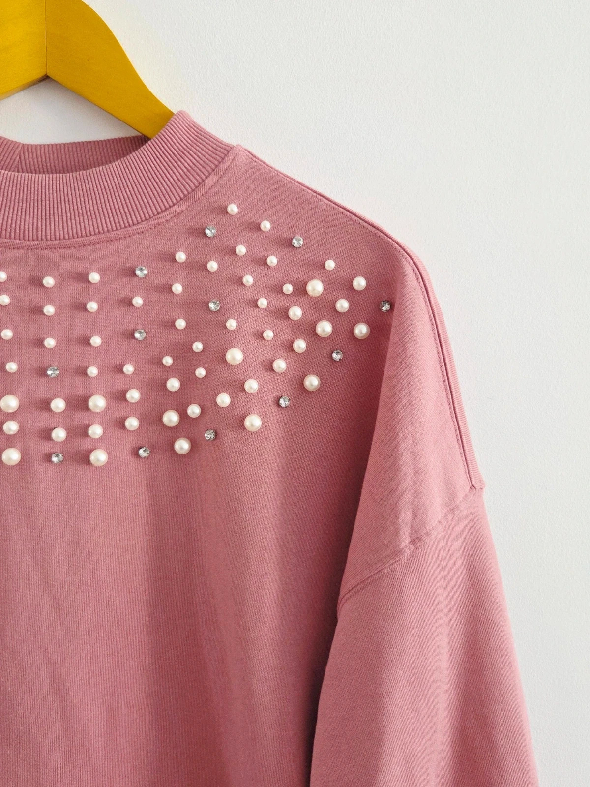 Original sudadera rosa palo pedreria T-40/42🩷 – taille L / 40 / 12 5