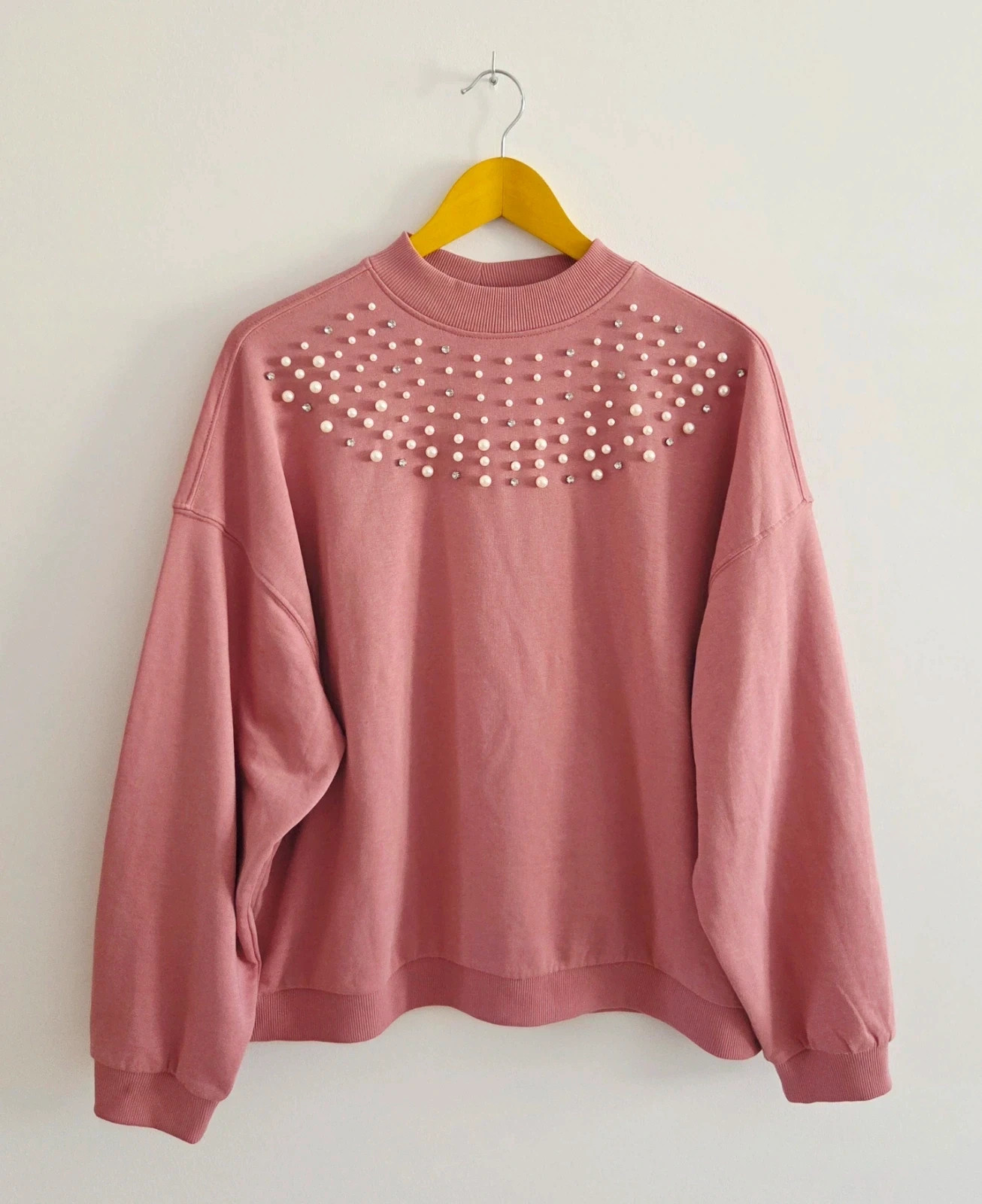 Original sudadera rosa palo pedreria T-40/42🩷 – taille L / 40 / 12 3