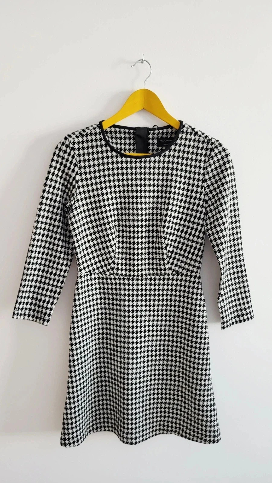 Elegante vestido cuadros negro y blanco T-XS/S – Yessica – taille XS / 34 / 6 2