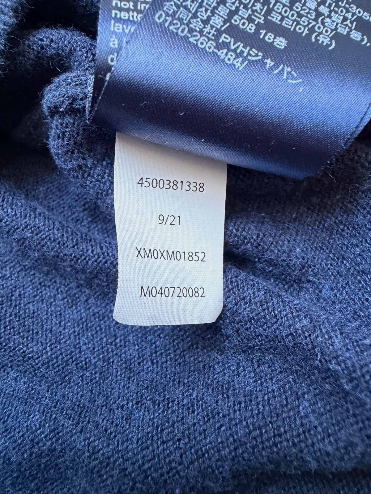 Pull 1/4 zip col camionneur Tommy Hilfiger Bleu marine Taille S logo brodé 100%coton preppy – Tommy Hilfiger – taille S 7