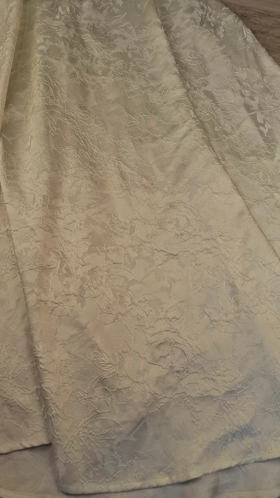 Robe longue ivoire jacquard motif floral – Col halter noué – Taille M – Shein – taille M / 38 / 10 5