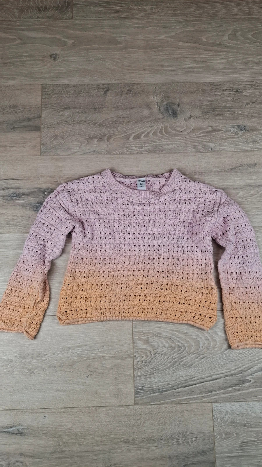 Pull crocheté fille dopodopo dégradé rose-beige 5-6 ans – Très bon état – DopoDopo – taille 6 ans / 116 cm