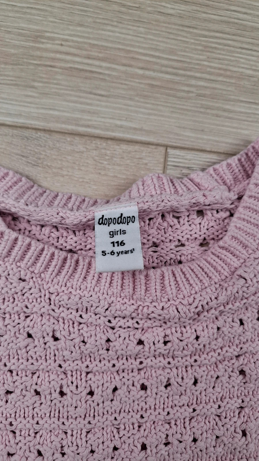 Pull crocheté fille dopodopo dégradé rose-beige 5-6 ans – Très bon état – DopoDopo – taille 6 ans / 116 cm 3