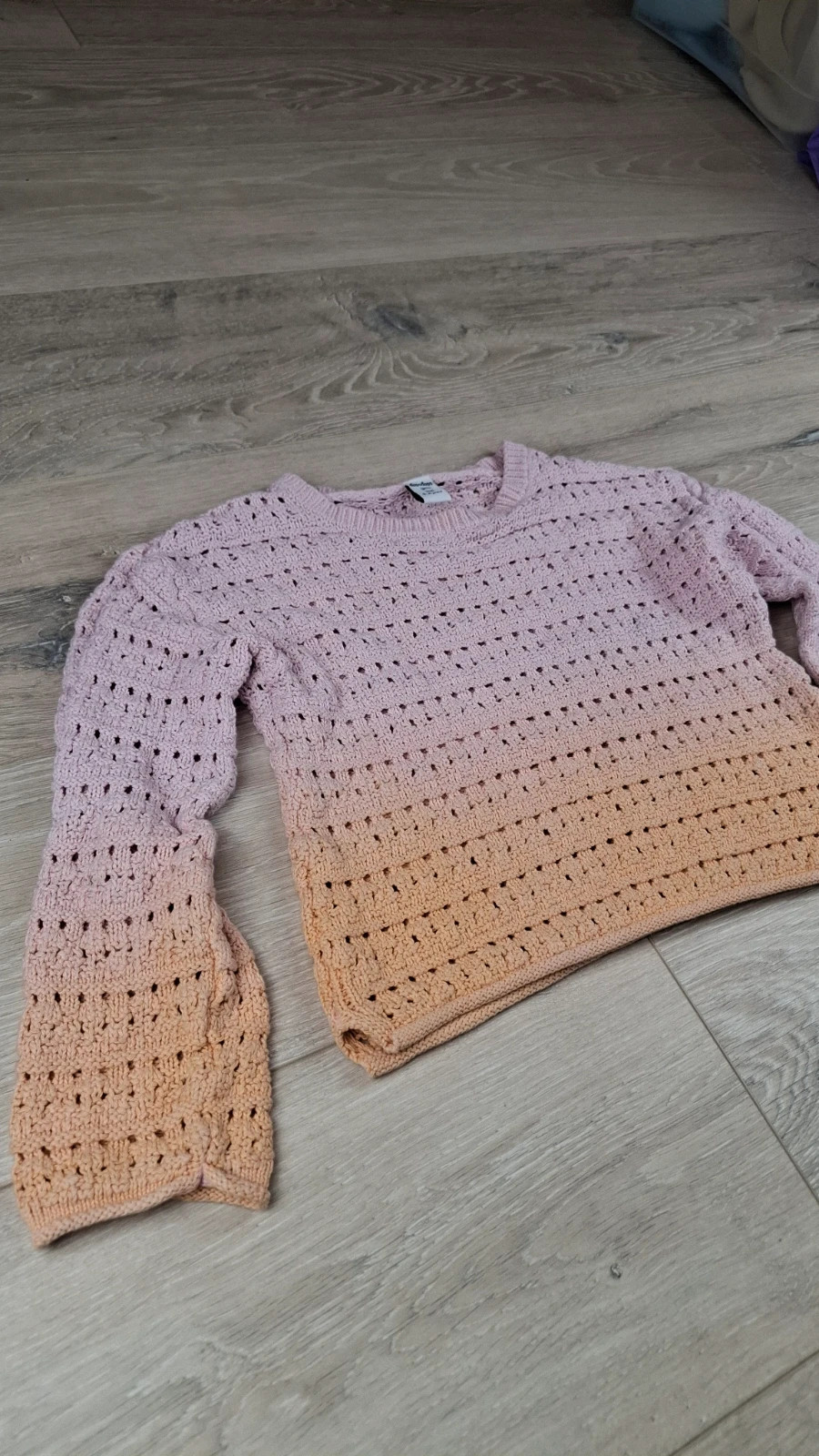Pull crocheté fille dopodopo dégradé rose-beige 5-6 ans – Très bon état – DopoDopo – taille 6 ans / 116 cm 2