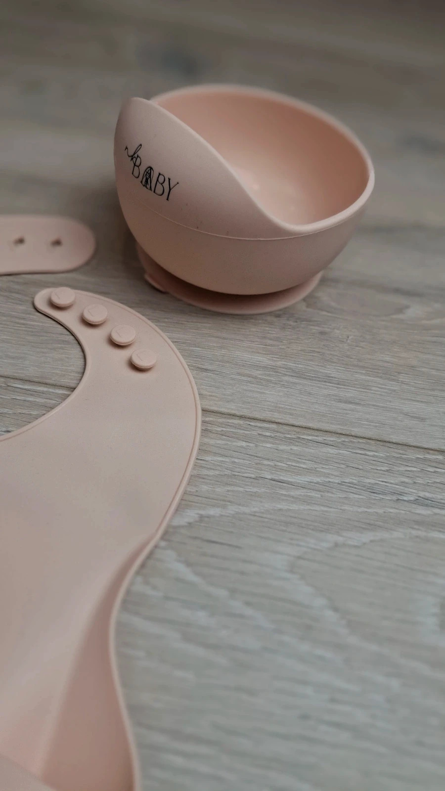 Set Repas Bébé – Rose Poudré – Silicone – Neuf 4