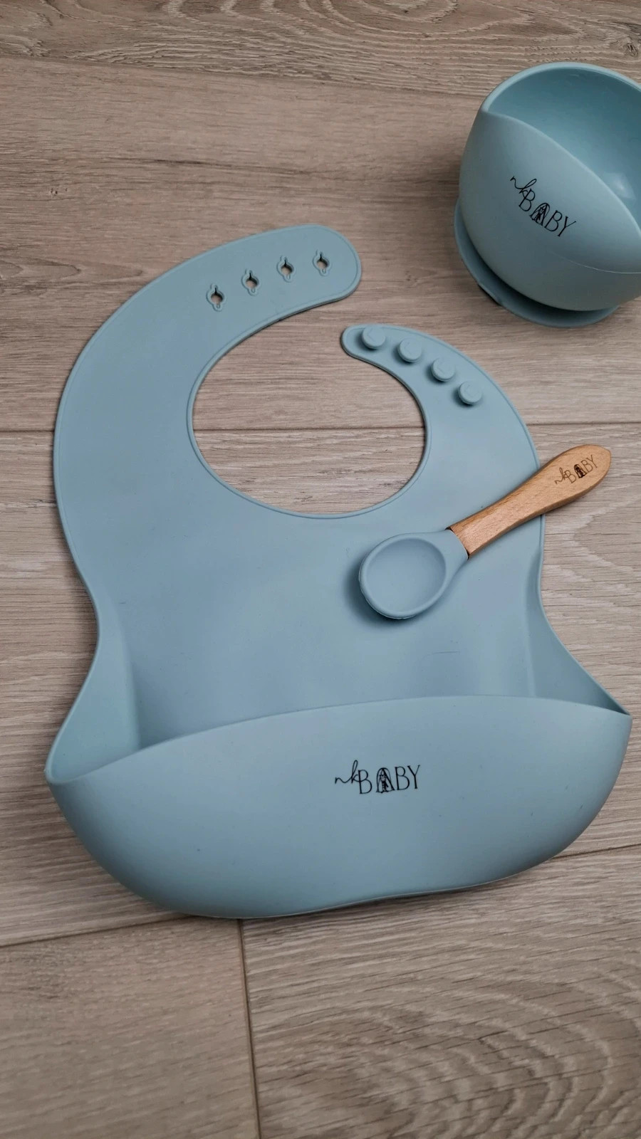 Set Repas Bébé – Silicone Bleu clair – Neuf 2