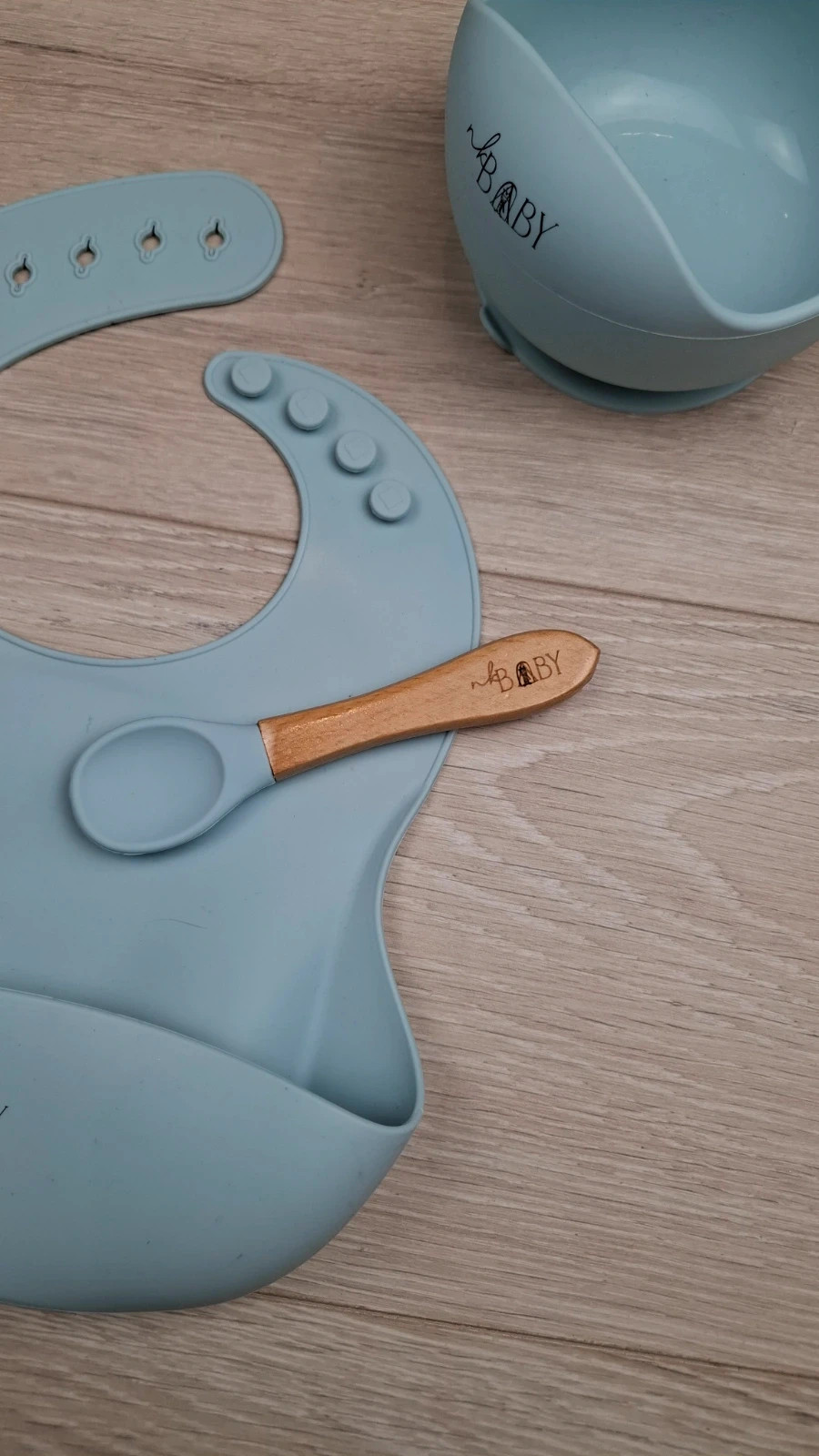 Set Repas Bébé – Silicone Bleu clair – Neuf 3