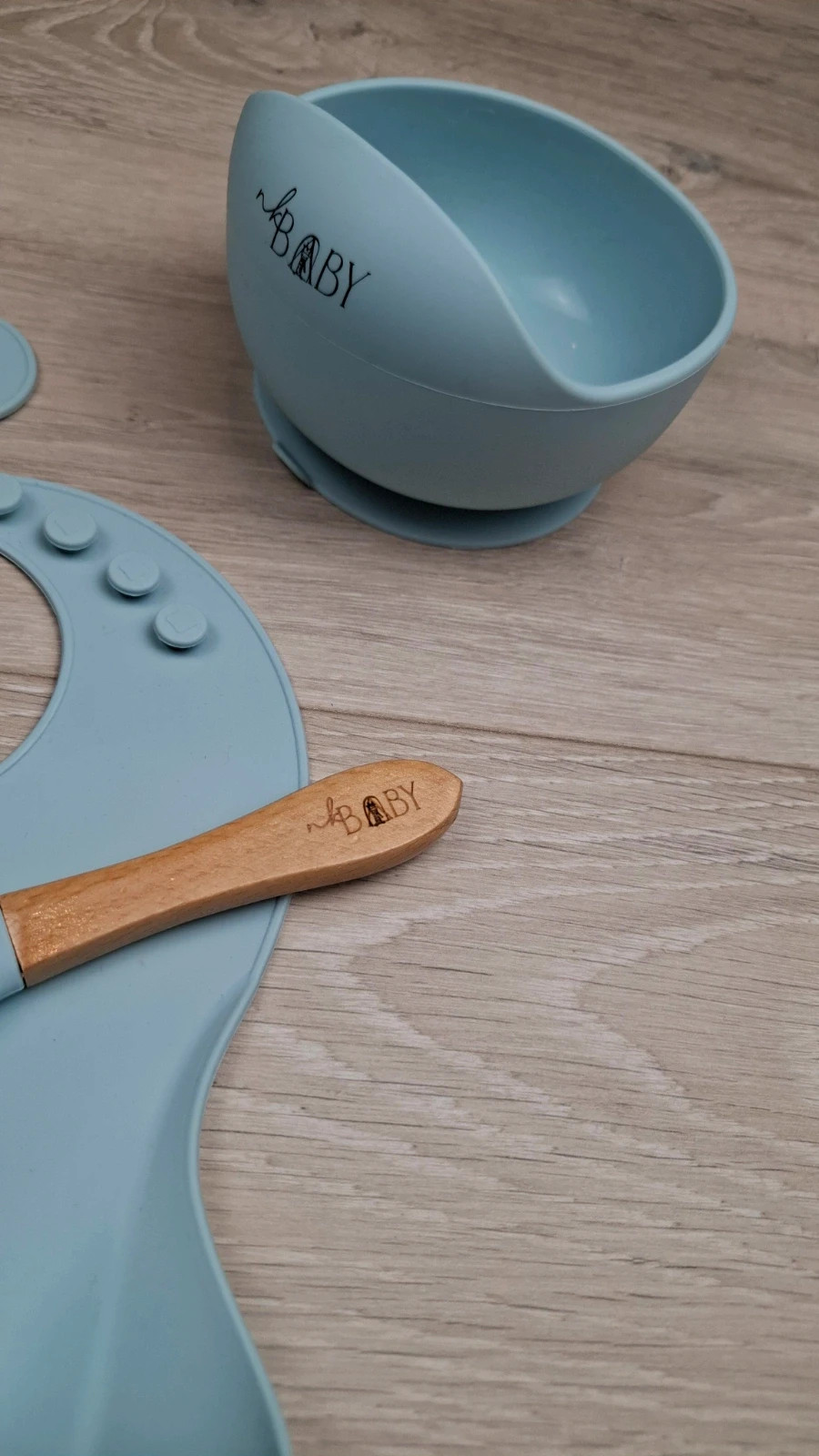 Set Repas Bébé – Silicone Bleu clair – Neuf 4