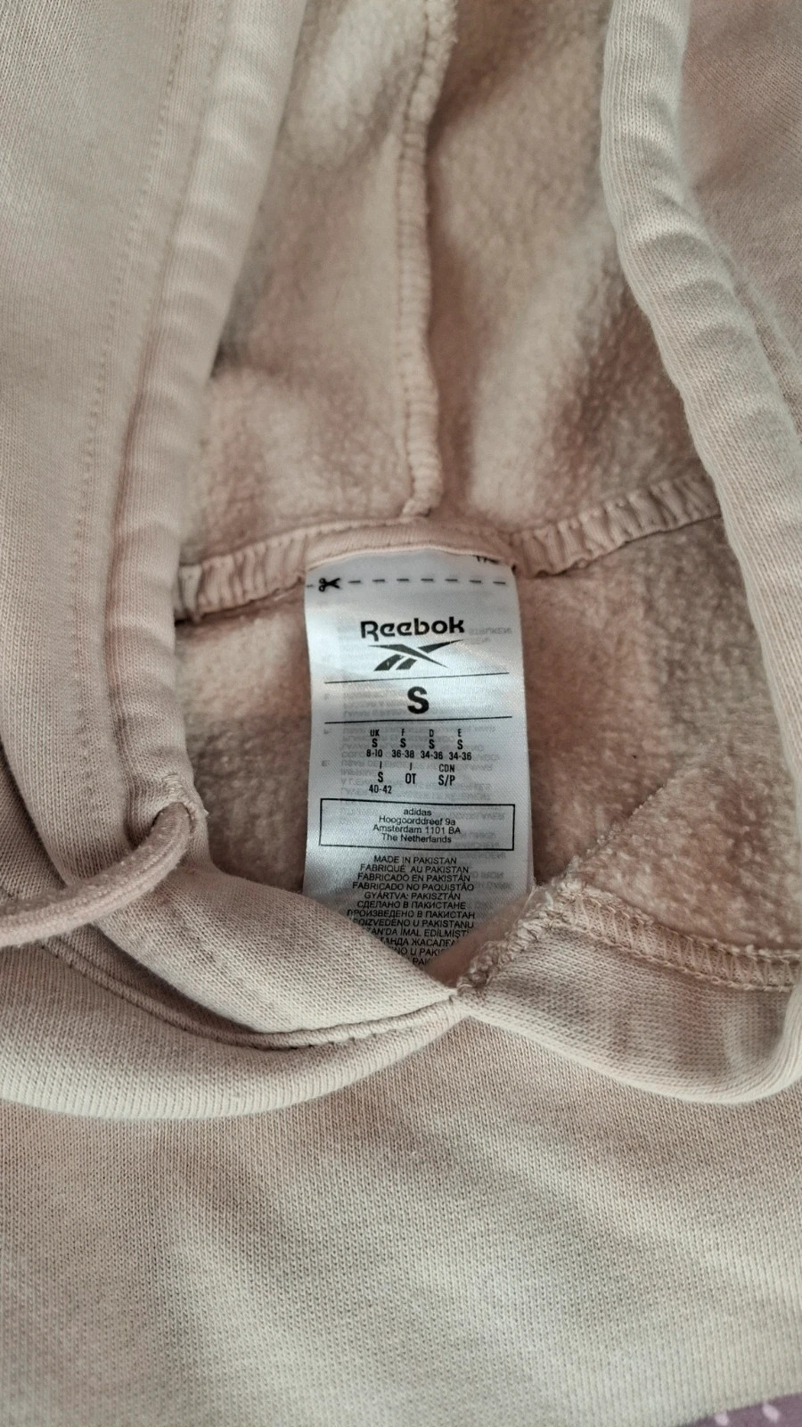 Ensemble jogging Reebok taupe rose S – Sweat à capuche + jogging – Très peu porté – Reebok – taille S / 36 / 8 4