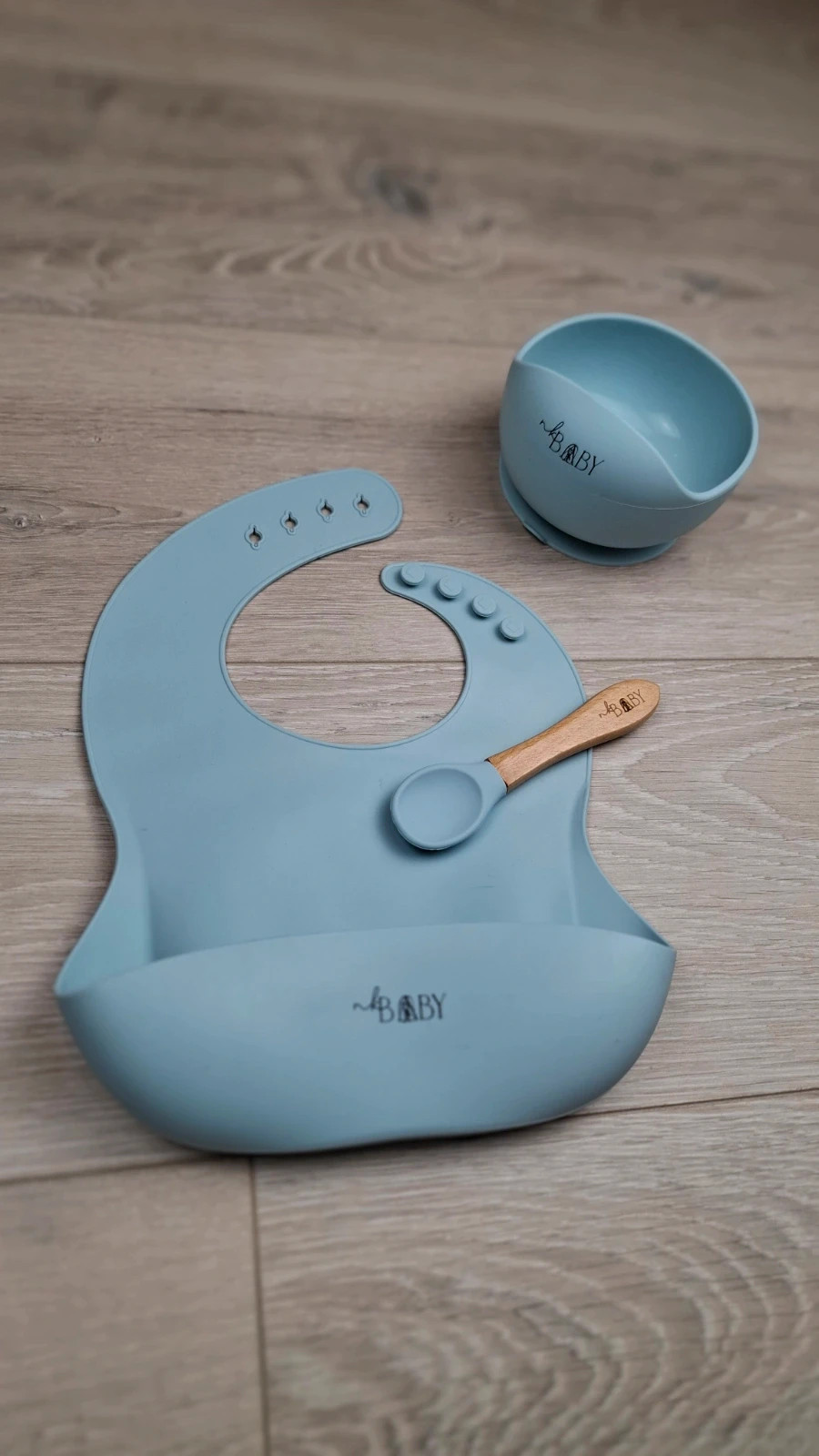 Set Repas Bébé – Silicone Bleu clair – Neuf 5