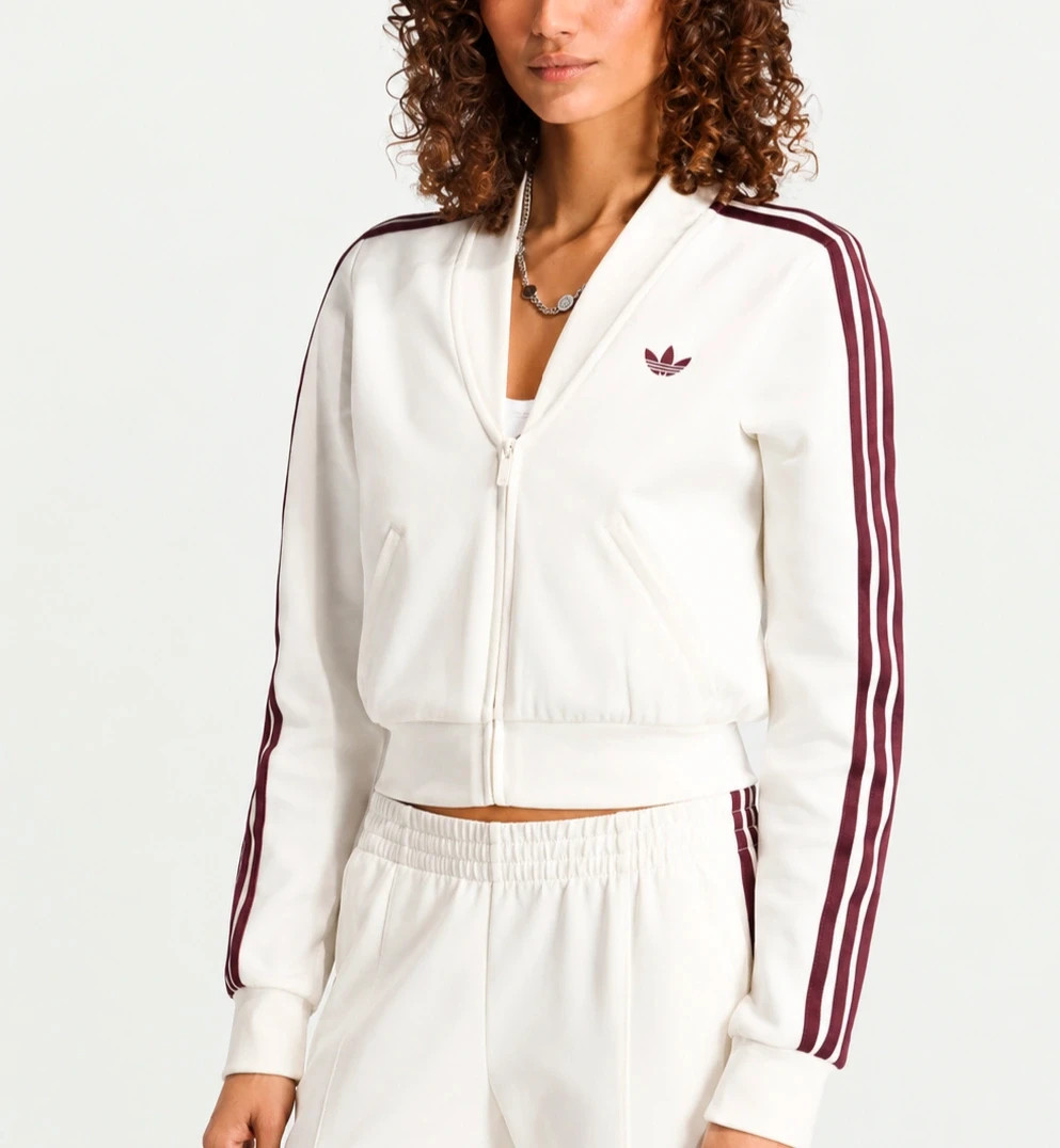 Veste Adidas Originals Firebird Blanche Crop – Taille S/UK 8-10
