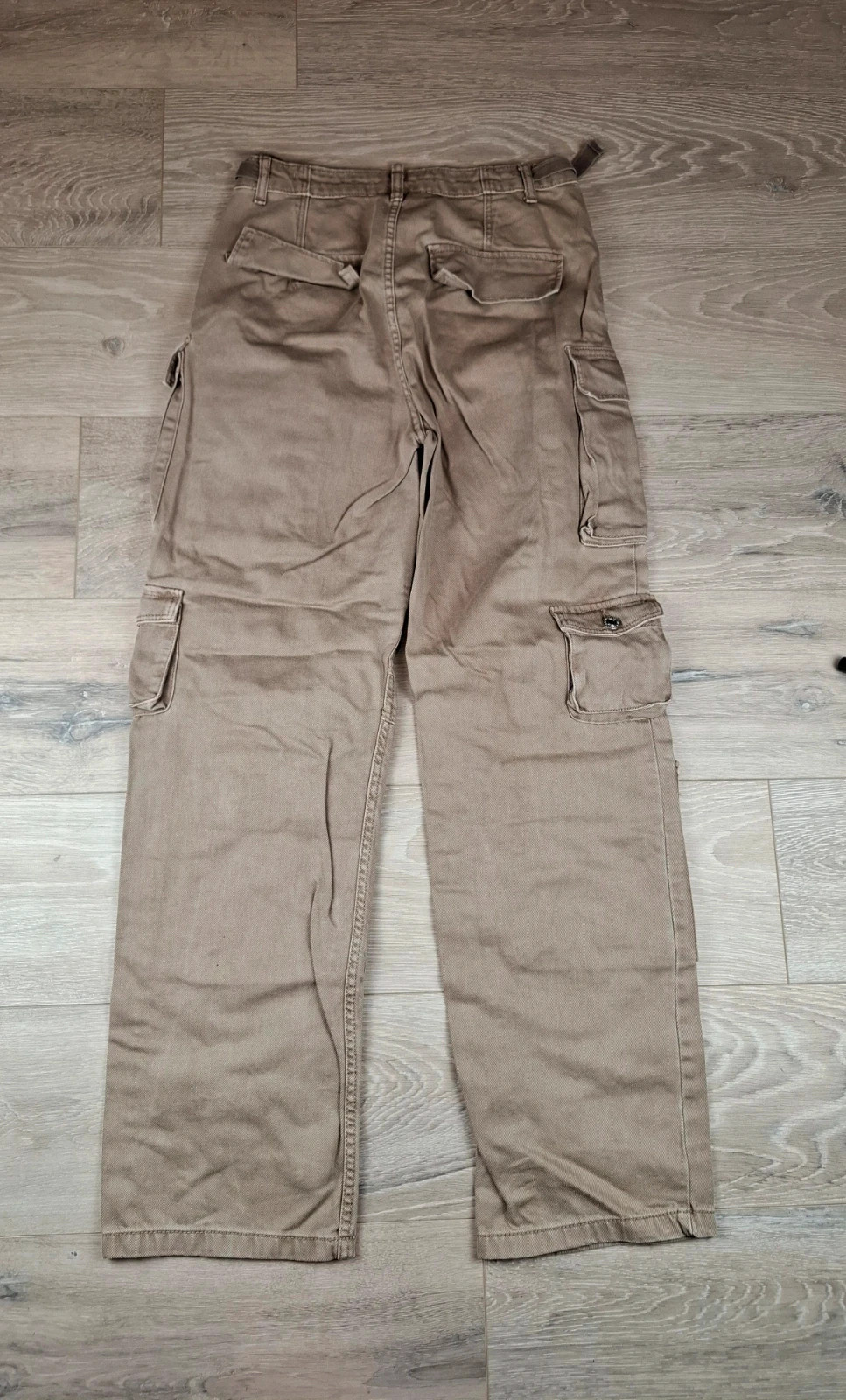 Pantalon Cargo femme Bershka Multicargo – Beige Kaki – Taille 36 (Jamais Porté) – Bershka – taille S / 36 / 8 3