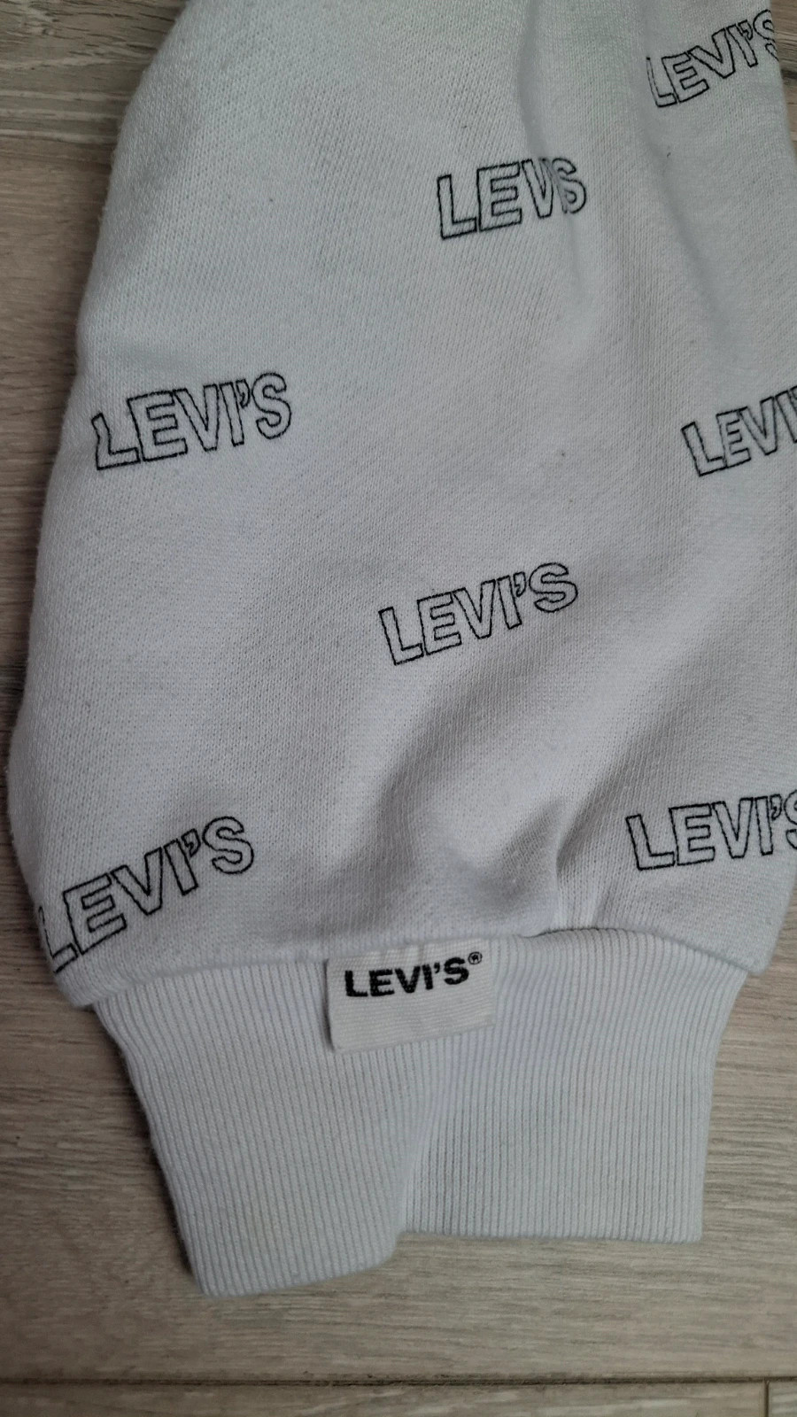 Sweat Levi's Blanc Logo All-Over Taille M – Crewneck Monogramme – Levi's – taille M / 38 / 10 4